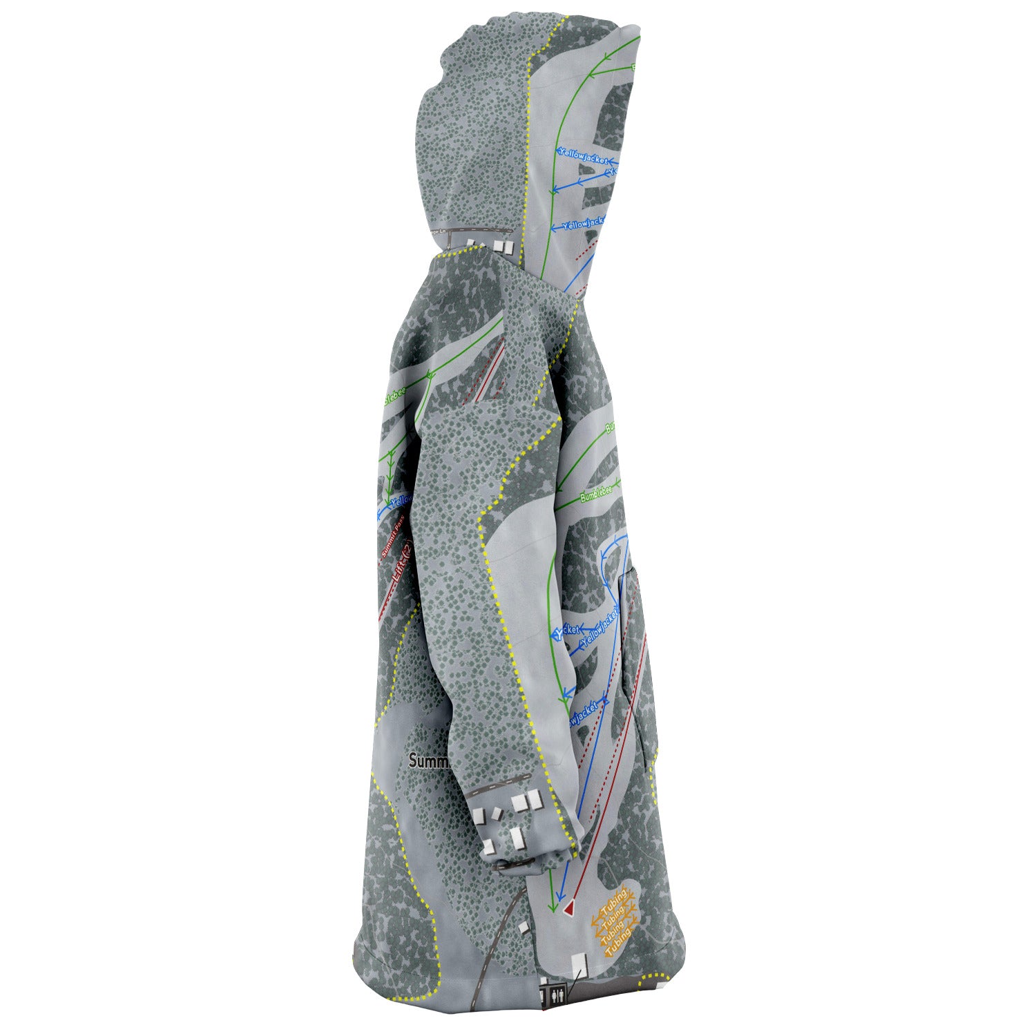 Summit, Oregon Ski Trail Map Snug Hoodie