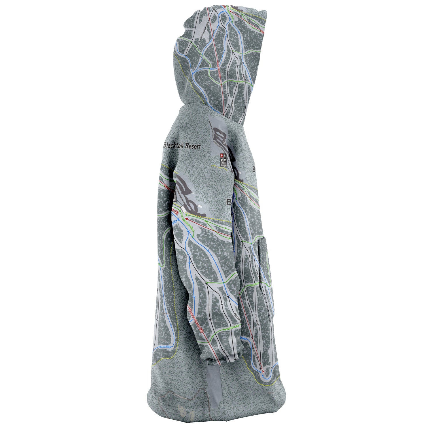 Blacktail, Montana Ski Trail Map - Snug Hoodie