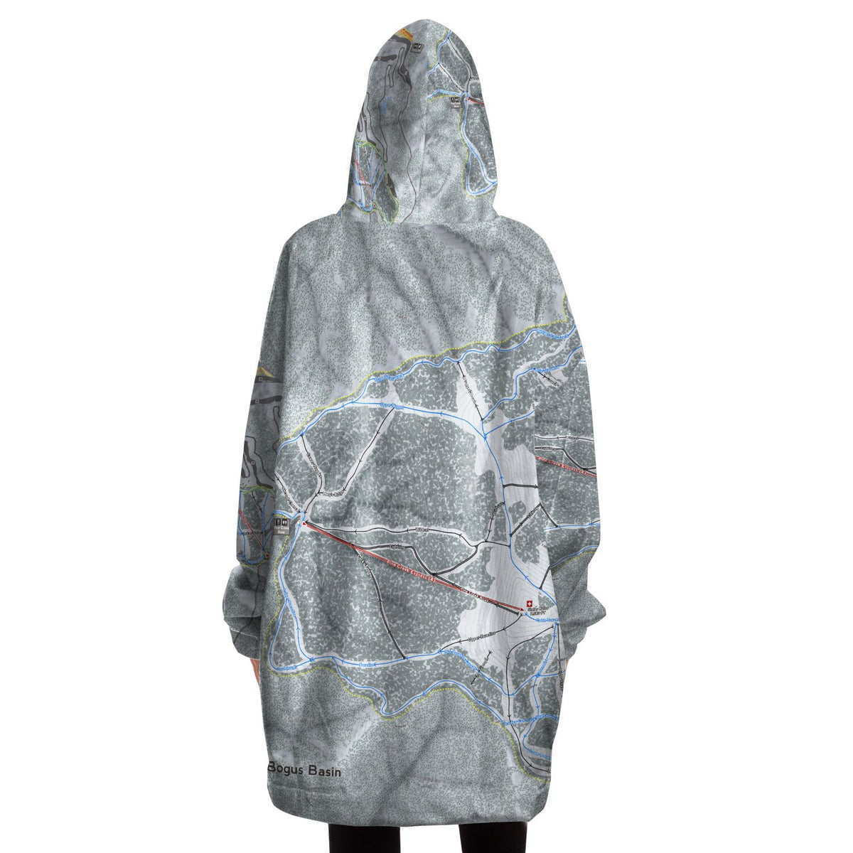 Bogus Basin, Idaho Ski Trail Map - Snug Hoodie