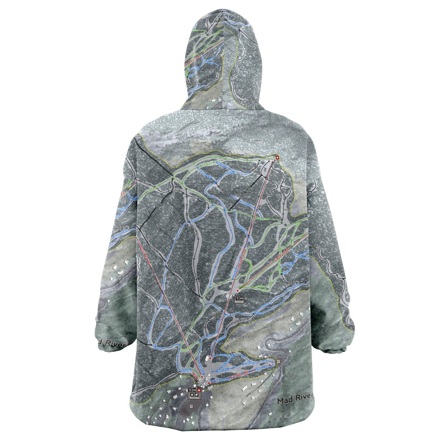 Mad River Glen, Vermont Ski Trail Map - Snug Hoodie