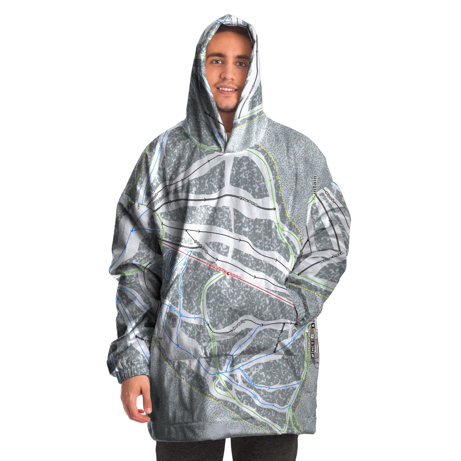 Maverick, Montana Ski Trail Map - Snug Hoodie