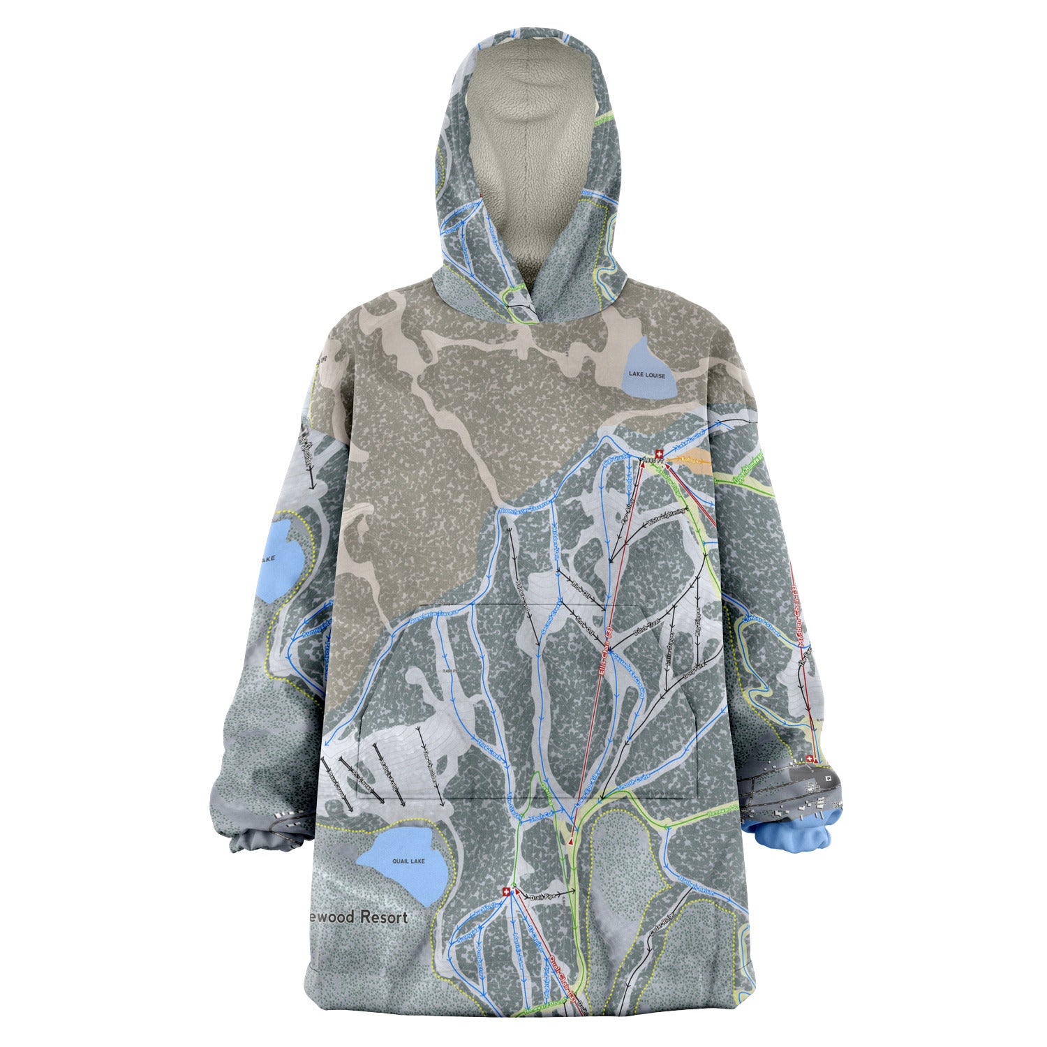 Homewood Resort, California Ski Trail Map - Snug Hoodie