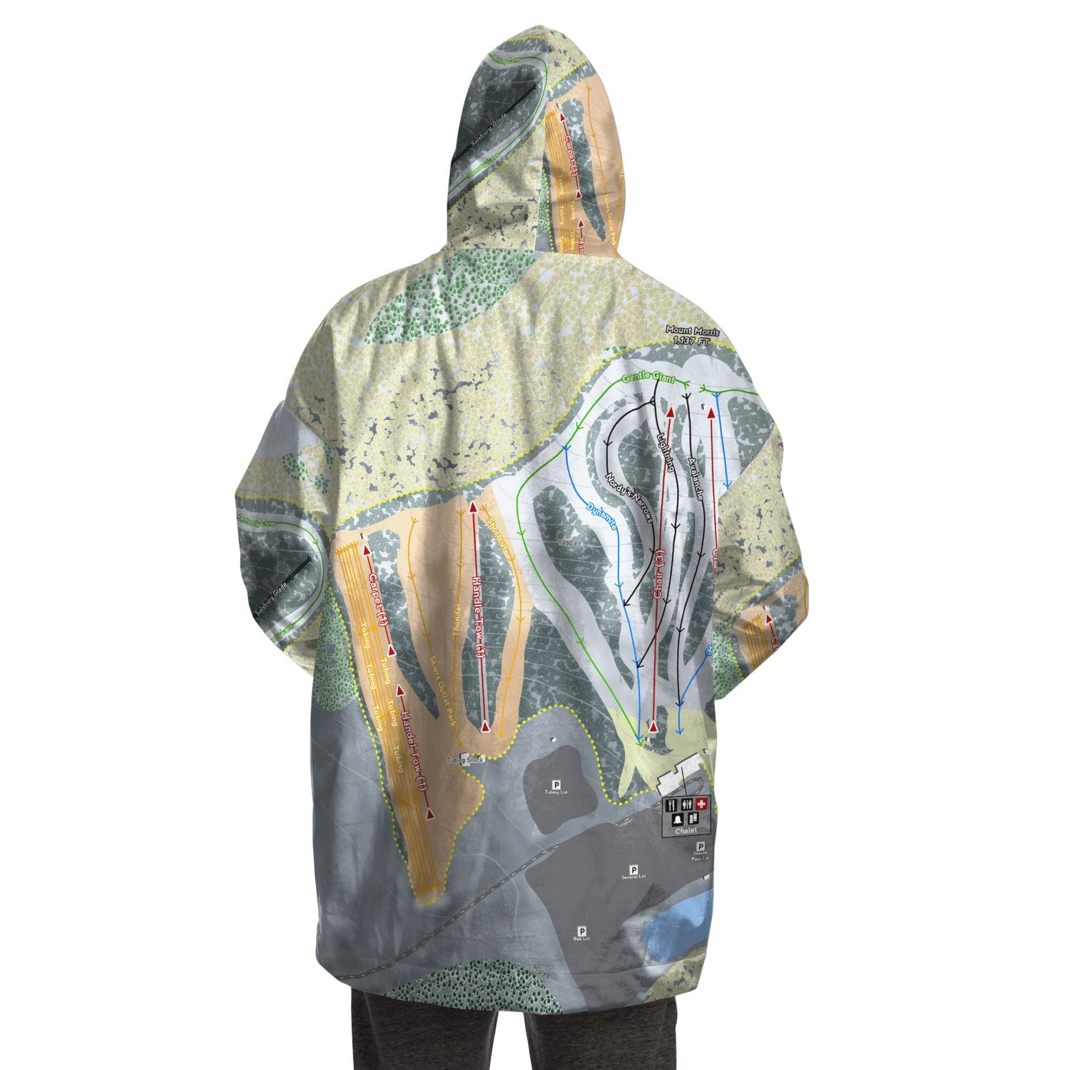 Nordic Mountain, Wisconsin Ski Trail Map - Snug Hoodie