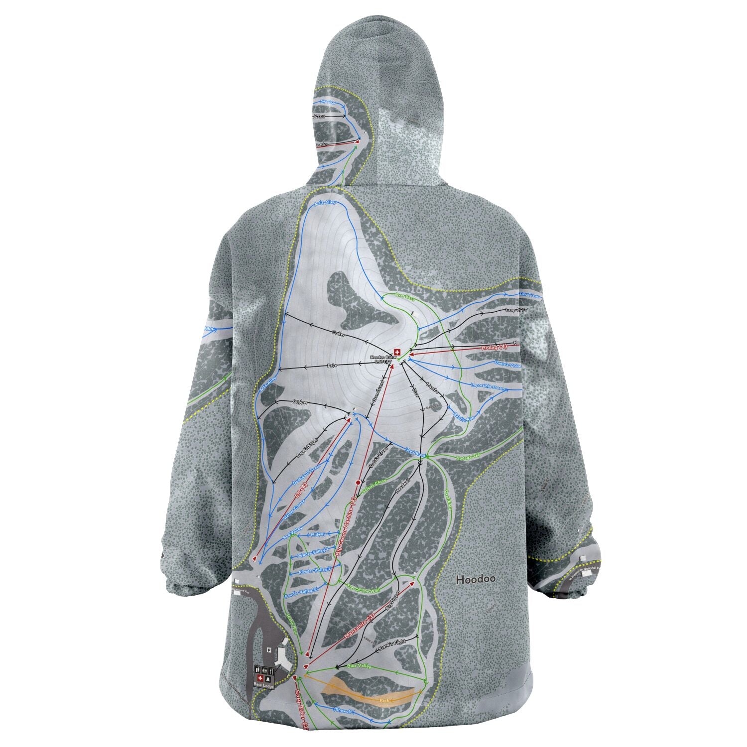 Hoodoo, Oregon Ski Trail Map - Snug Hoodie