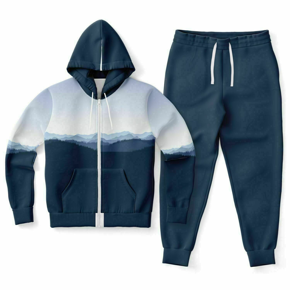 Morning Bluebird Unisex Ziphoodie And Jogger Set