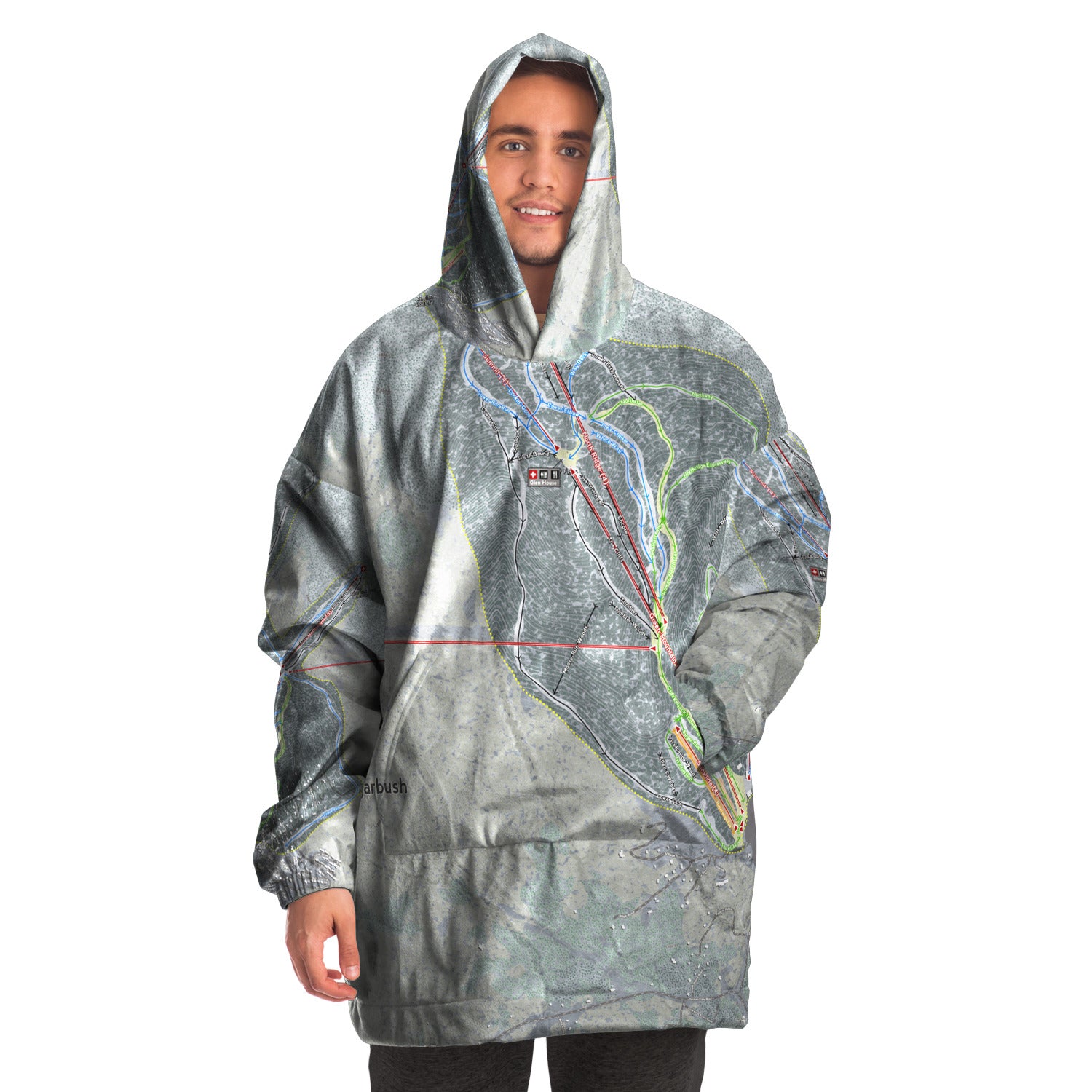 Sugarbush, Vermont Ski Trail Map - Snug Hoodie