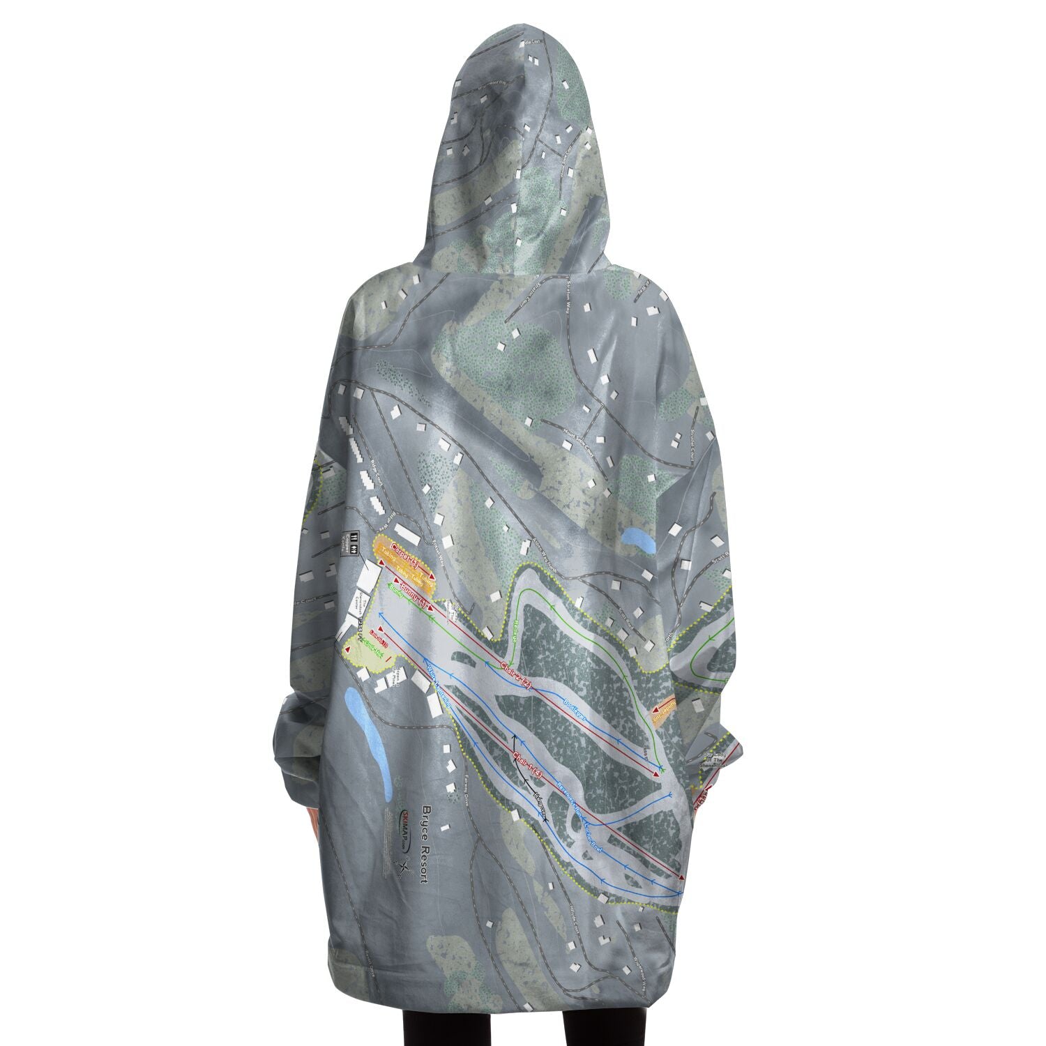 Bryce, Virginia Ski Trail Map - Snug Hoodie