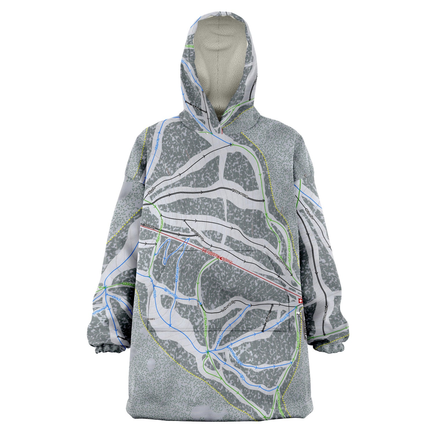 Maverick, Montana Ski Trail Map - Snug Hoodie