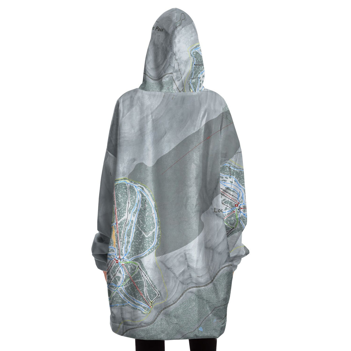 Lookout Pass, Idaho Ski Trail Map - Snug Hoodie