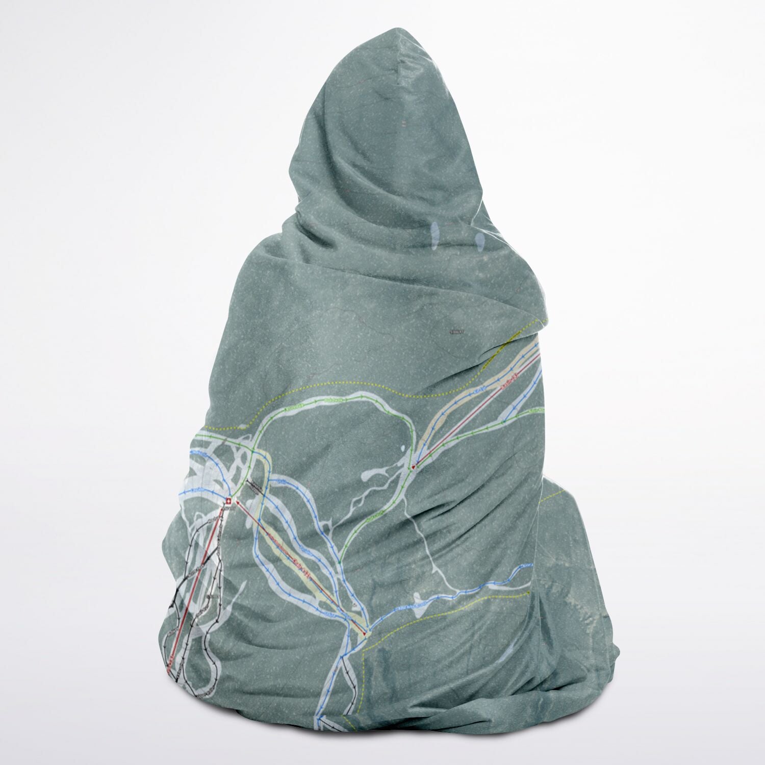 White Pass, Washington Ski Trail Map - Youth Hooded Blanket