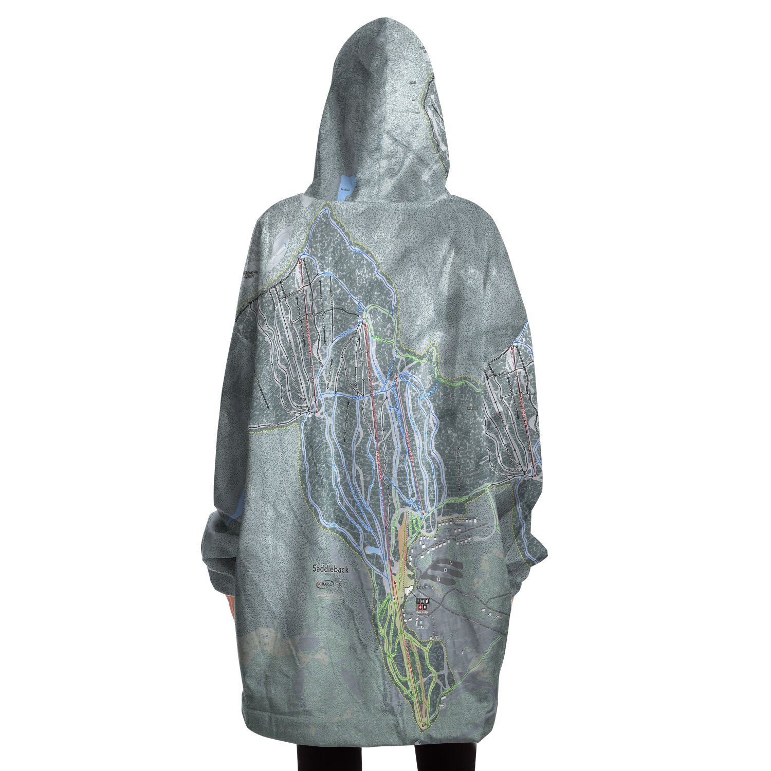 Saddleback, Maine Ski Trail Map - Snug Hoodie