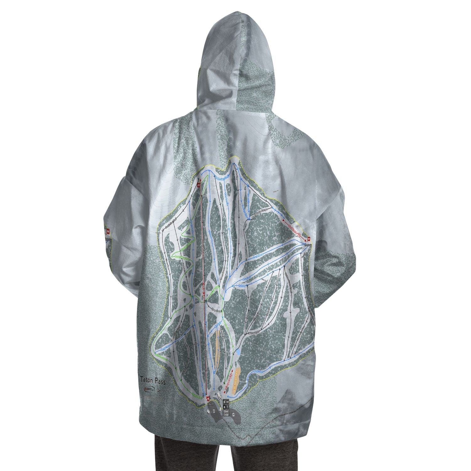 Teton Pass, Oregon Trail Map Snug Hoodie