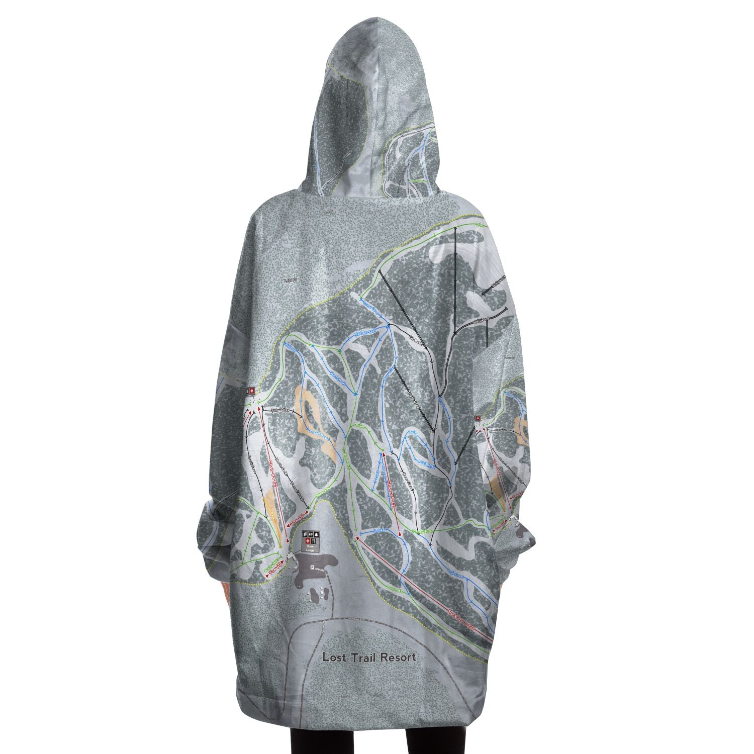 Lost Trail, Montana Ski Trail Map - Snug Hoodie