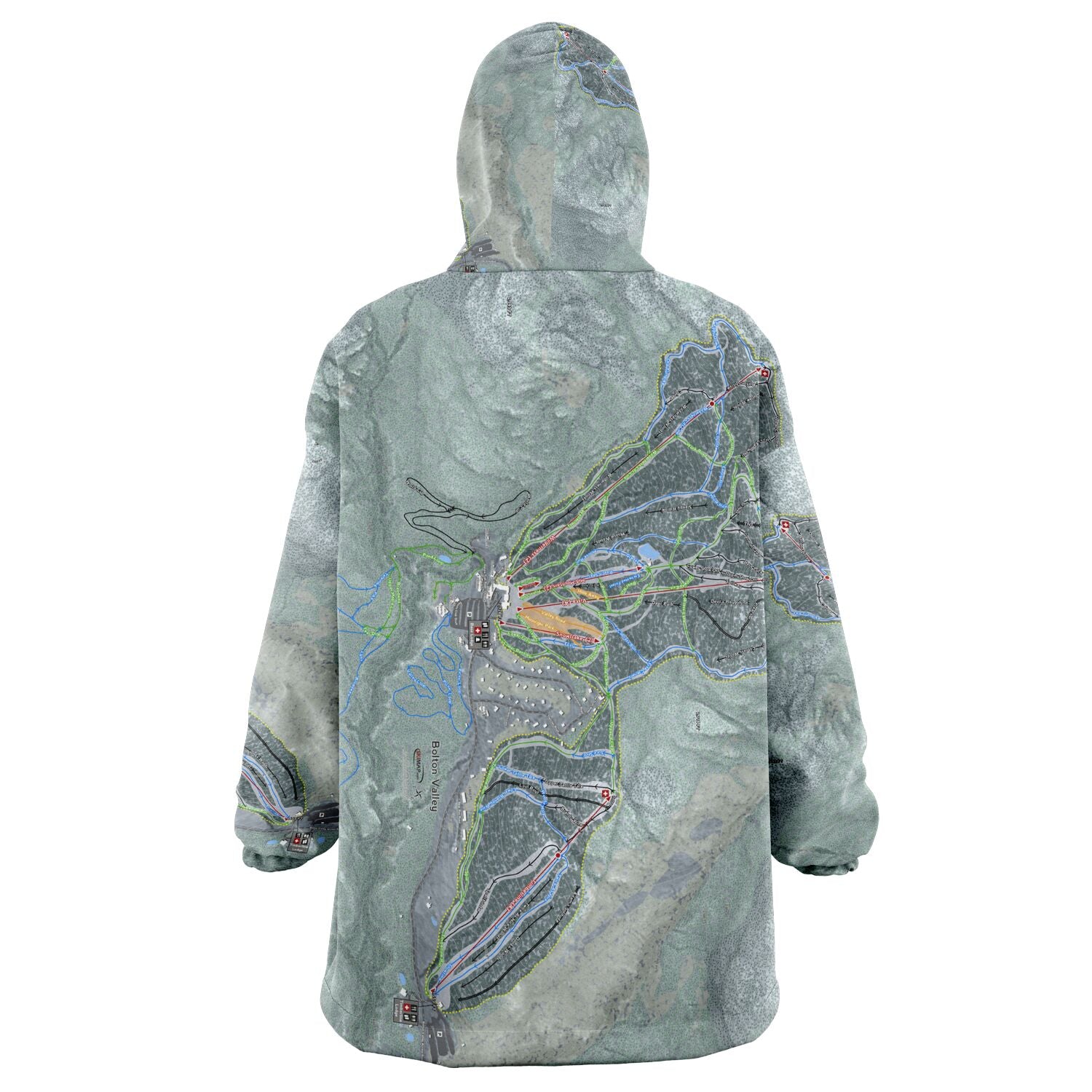 Bolton Valley, Vermont Ski Trail Map - Snug Hoodie