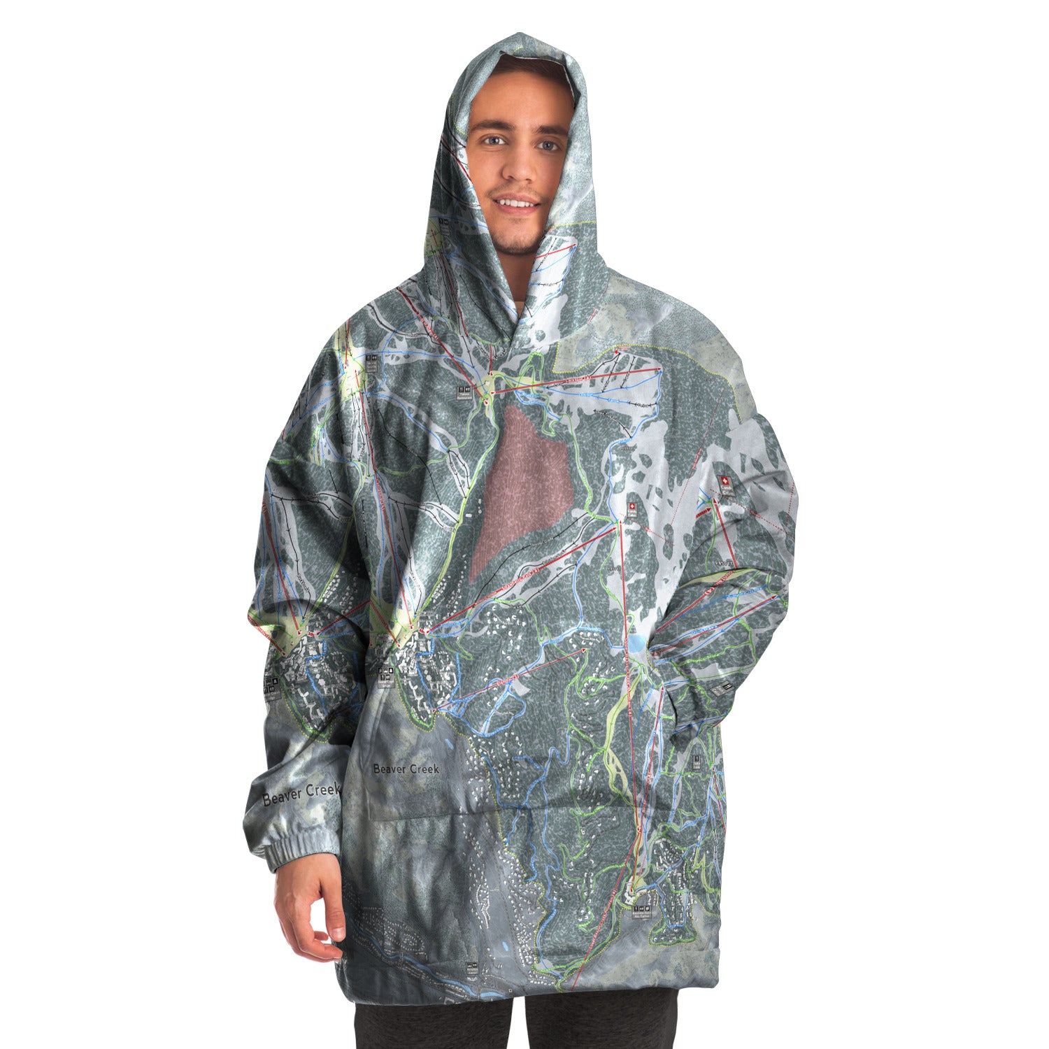 Beaver Creek, Colorado Ski Trail Map - Snug Hoodie