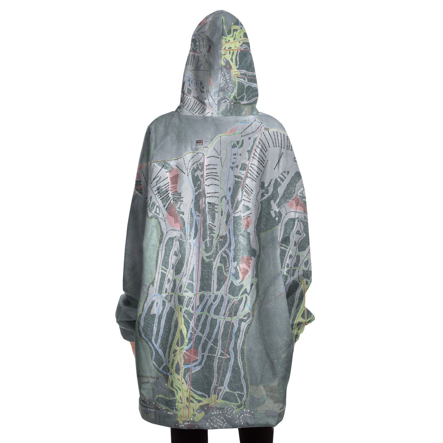 Kicking Horse, British Columbia Ski Trail Map - Snug Hoodie