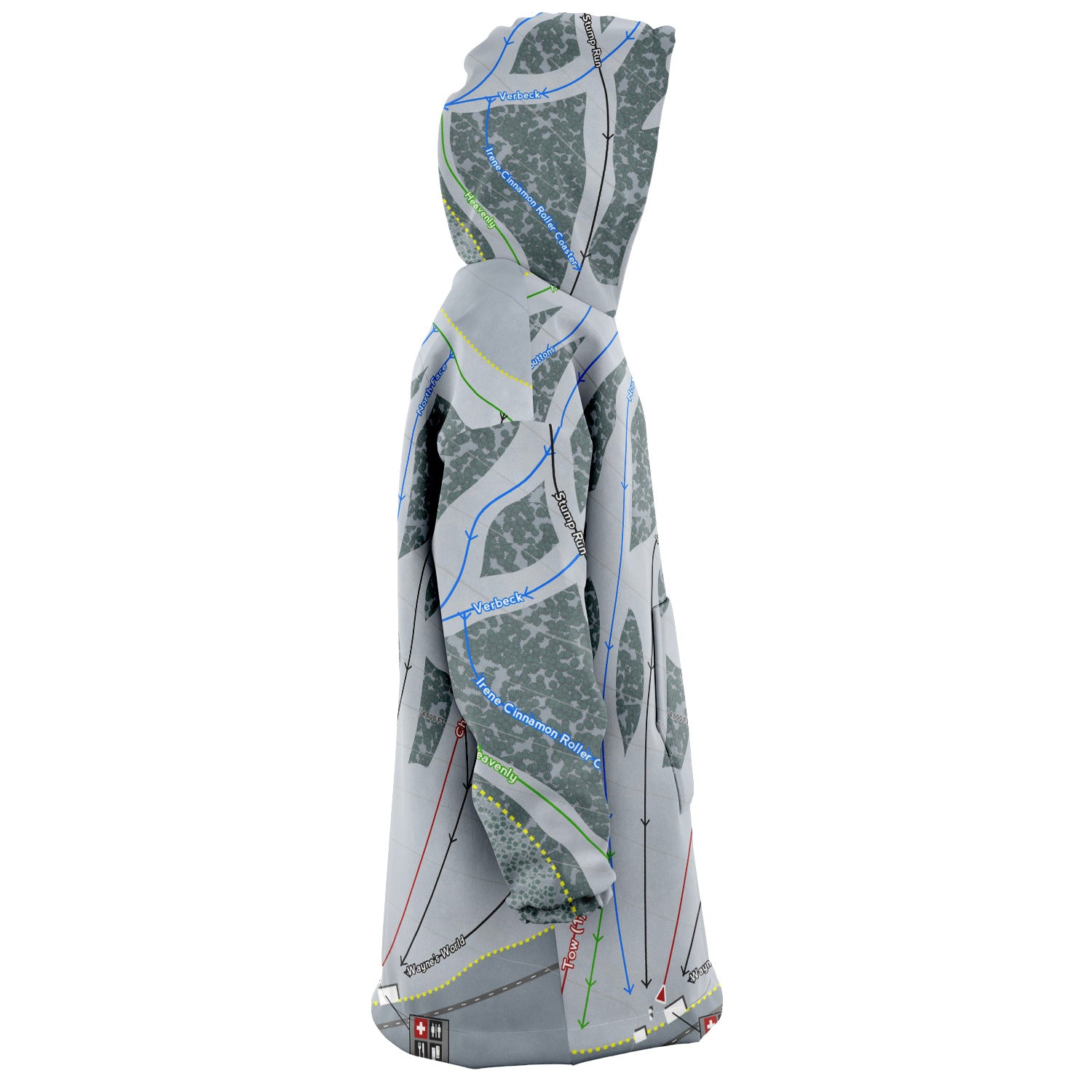 SITZMARK, WASHINGTON SKI TRAIL MAP Snug Hoodie