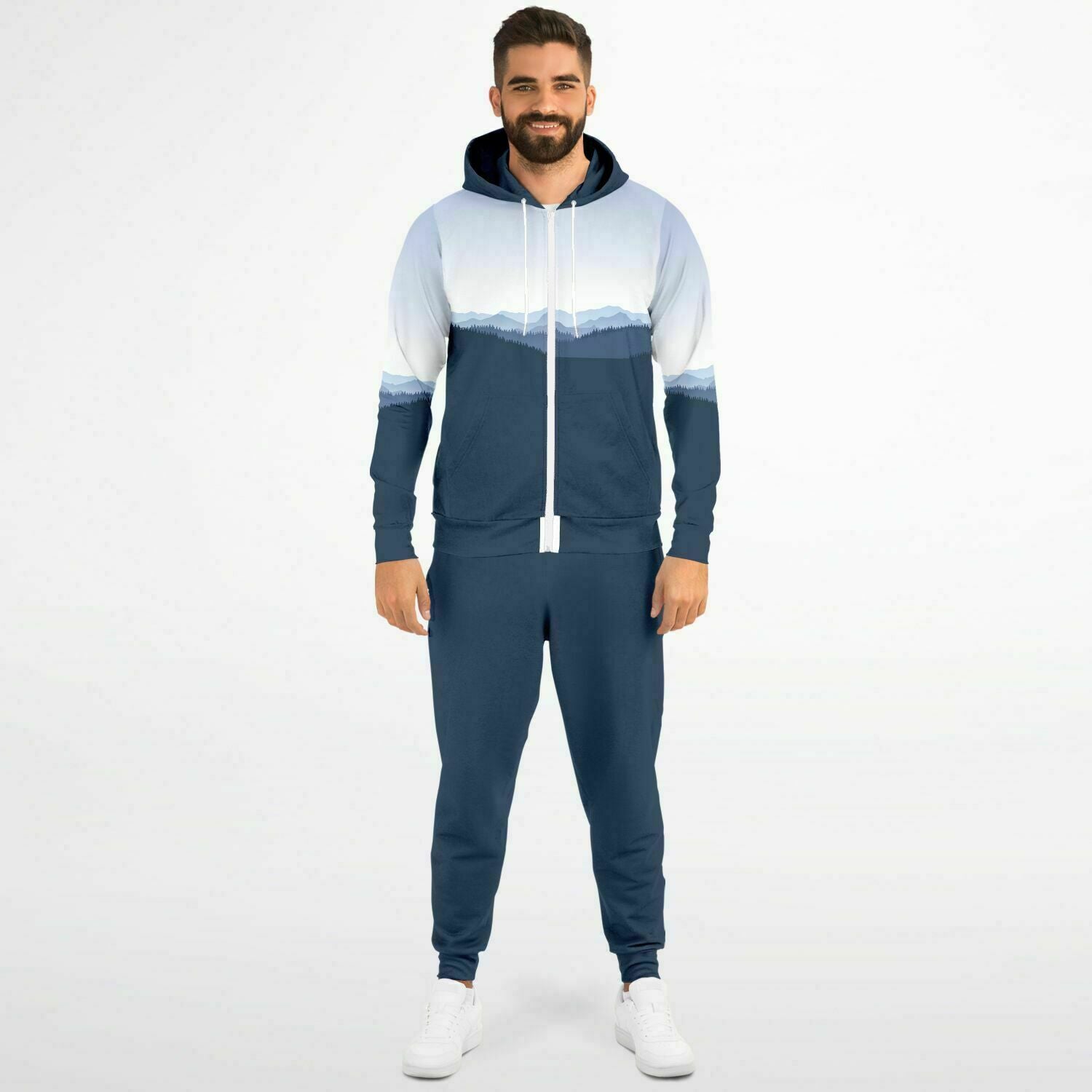 Morning Bluebird Unisex Ziphoodie And Jogger Set