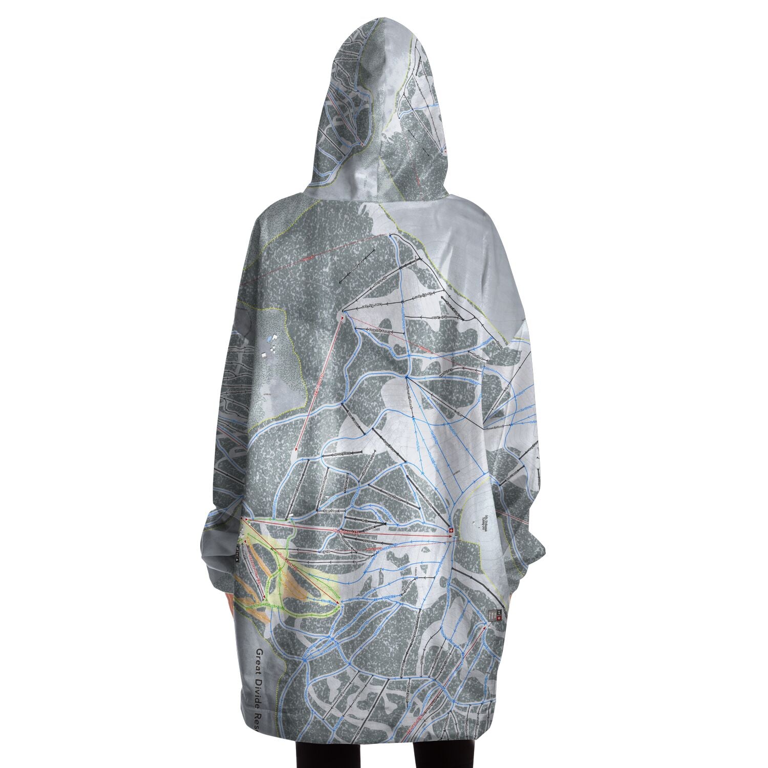 Great Divide, Montana Ski Trail Map - Snug Hoodie