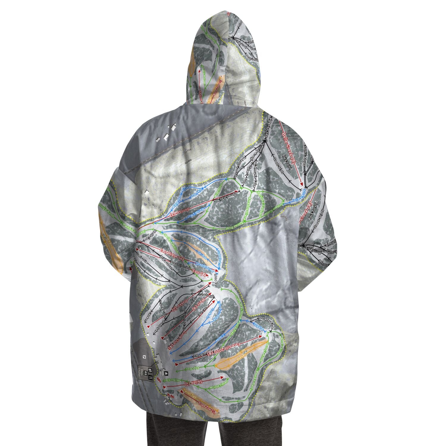 Welch Village, Minnesota Ski Trail Map - Snug Hoodie