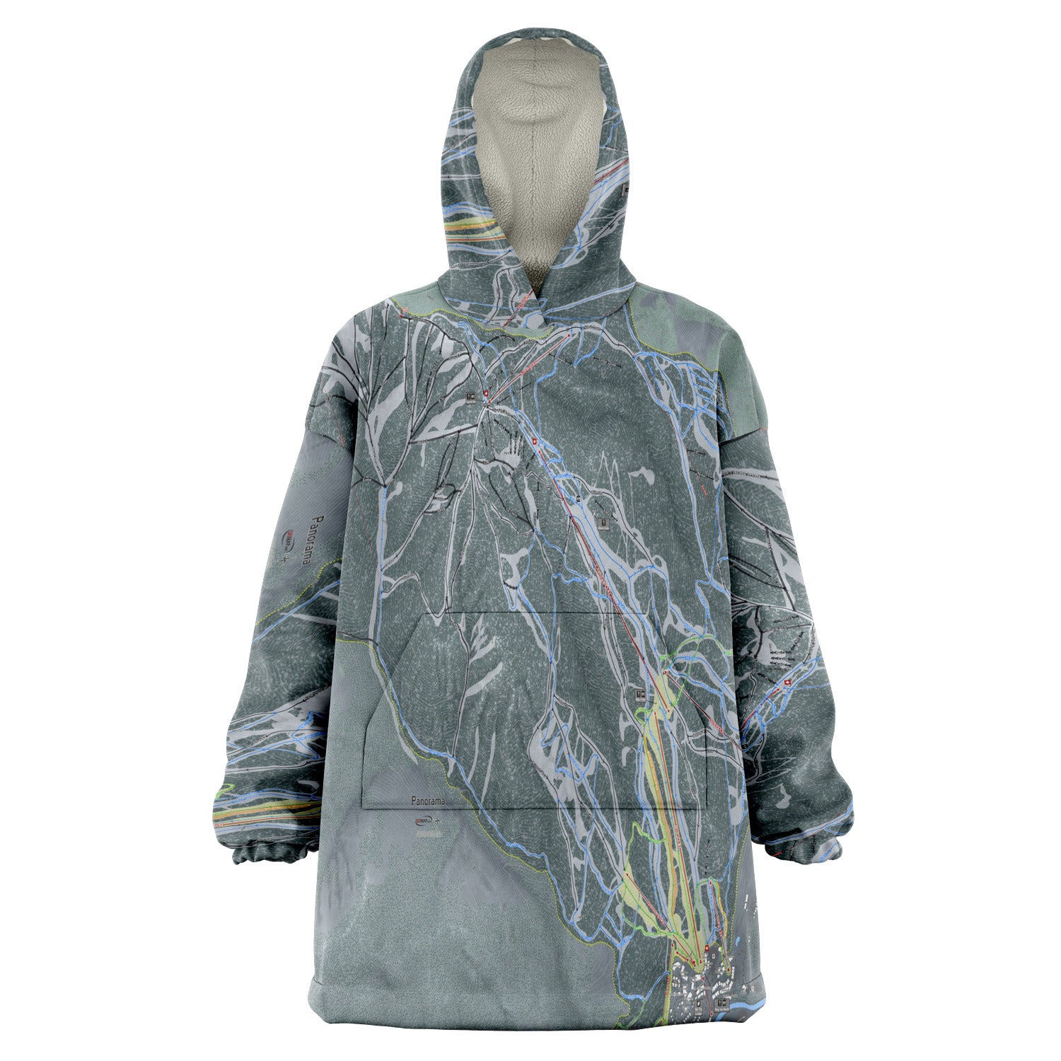 Panorama, British Columbia Ski Trail Map - Snug Hoodie