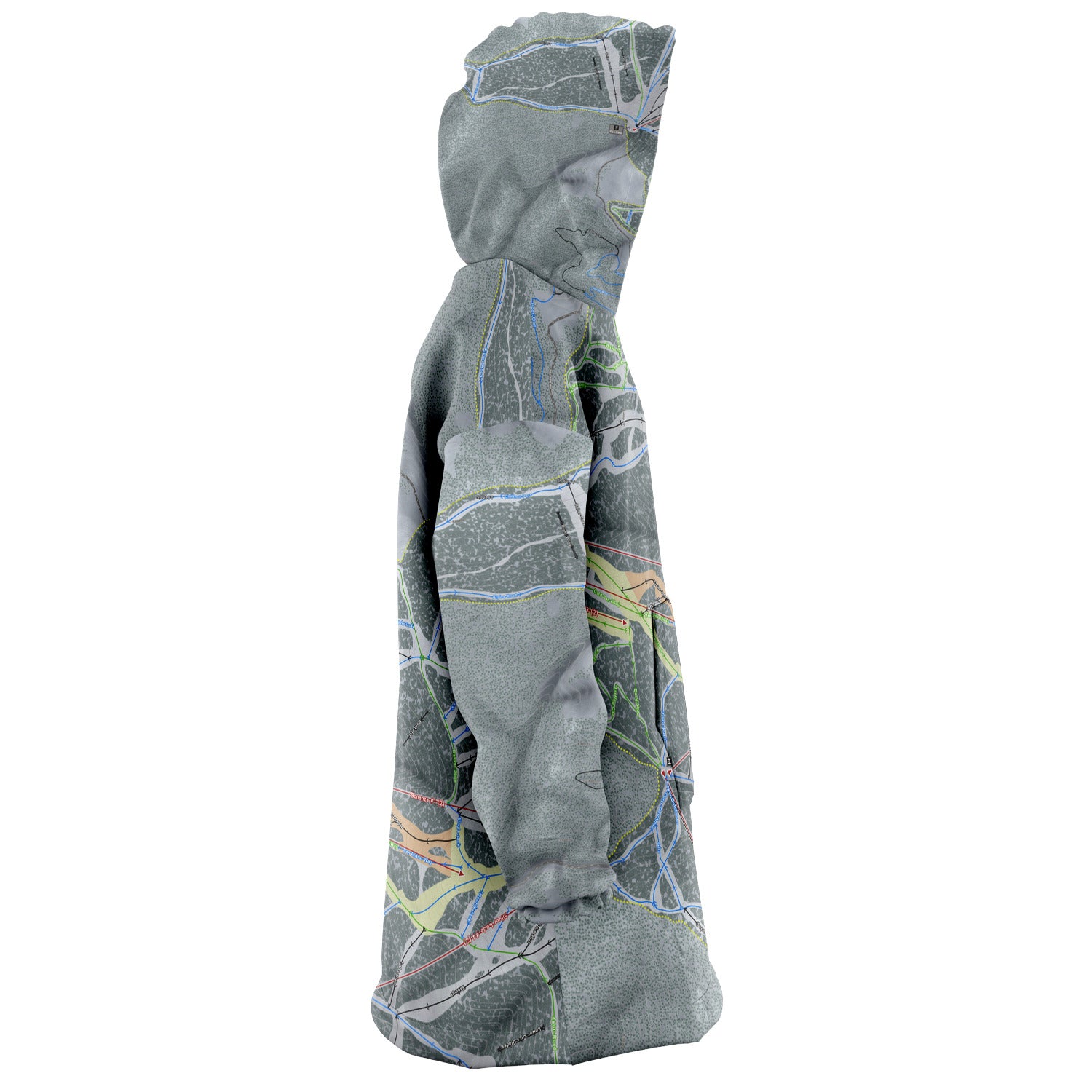 49 Degrees North, Washington Ski Trail Map - Snug Hoodie