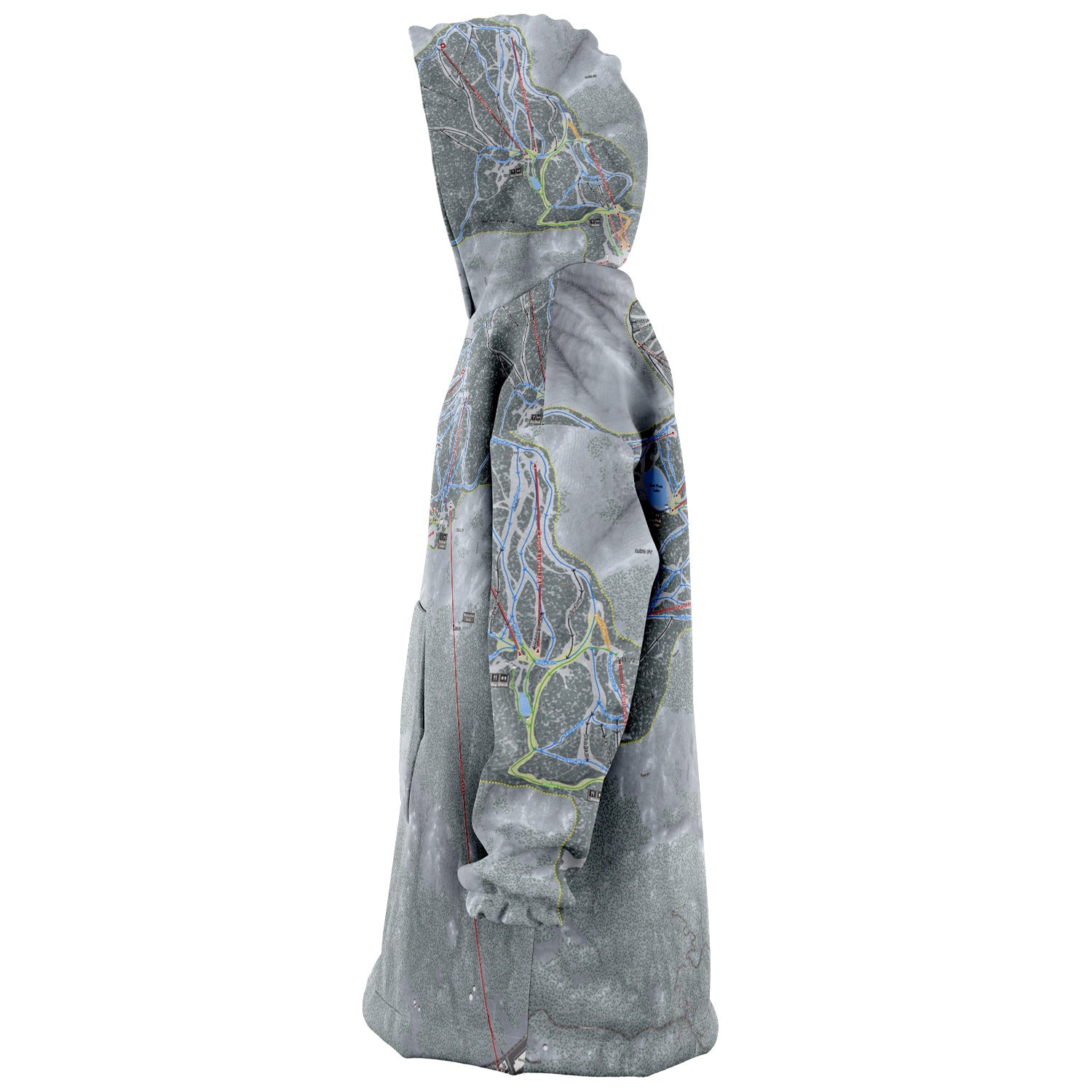 Heavenly, Nevada Ski Trail Map - Snug Hoodie