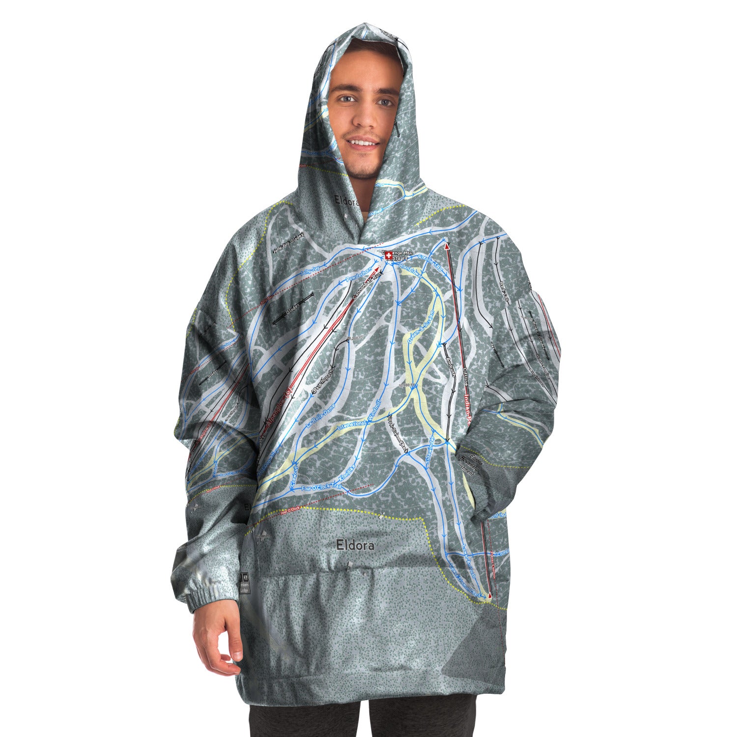 Eldora, Colorado Ski Trail Map - Snug Hoodie