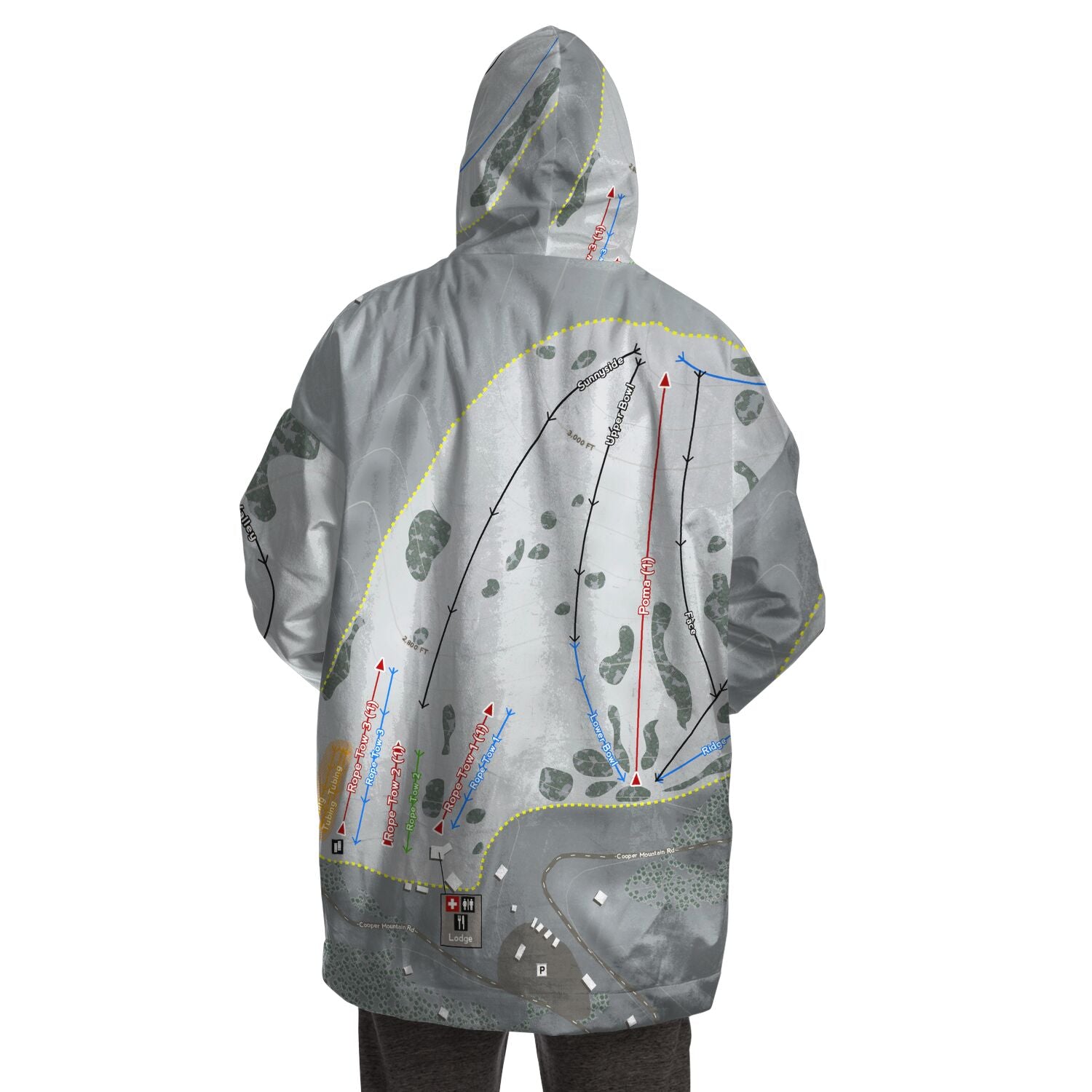 Echo Valley, Washington Ski Trail Map - Snug Hoodie