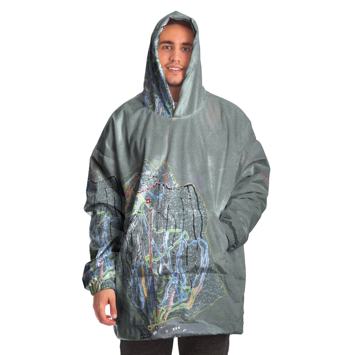 Sipapu, New Mexico Ski Trail Map - Snug Hoodie