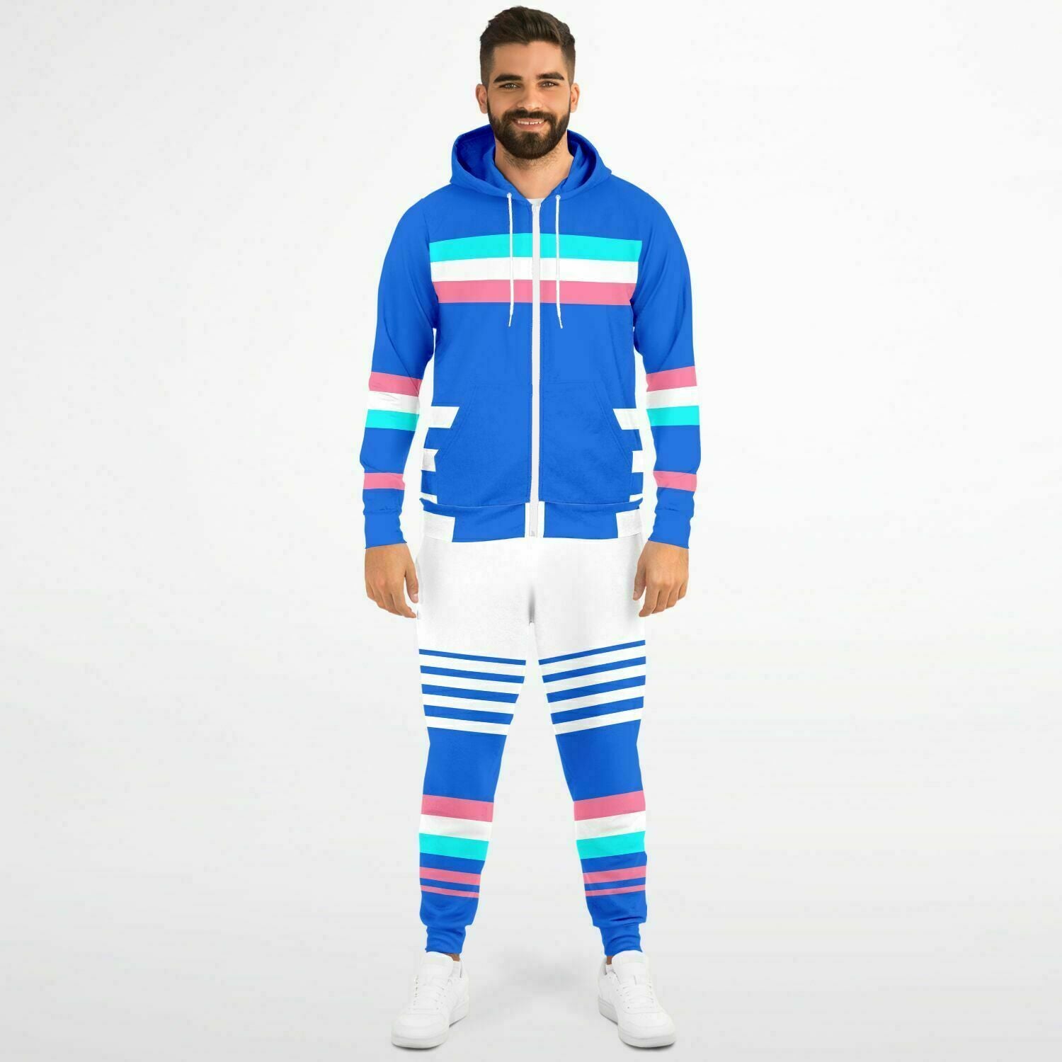 Stripe Club Unisex Ziphoodie and Jogger Set