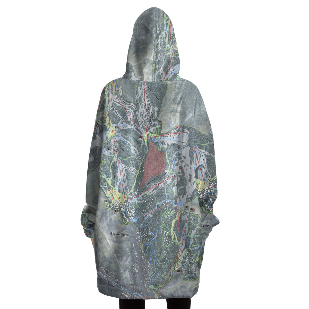 Beaver Creek, Colorado Ski Trail Map - Snug Hoodie