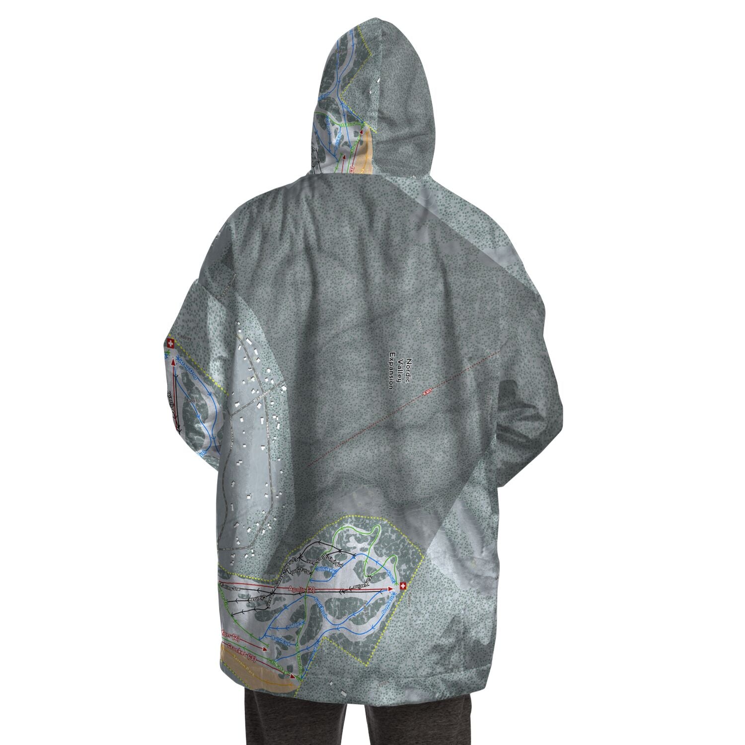 Nordic Valley, Utah Ski Trail Map - Snug Hoodie