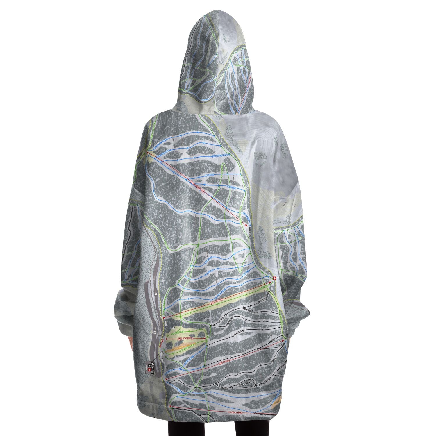 Pajarito, New Mexico Ski Trail Map - Snug Hoodie