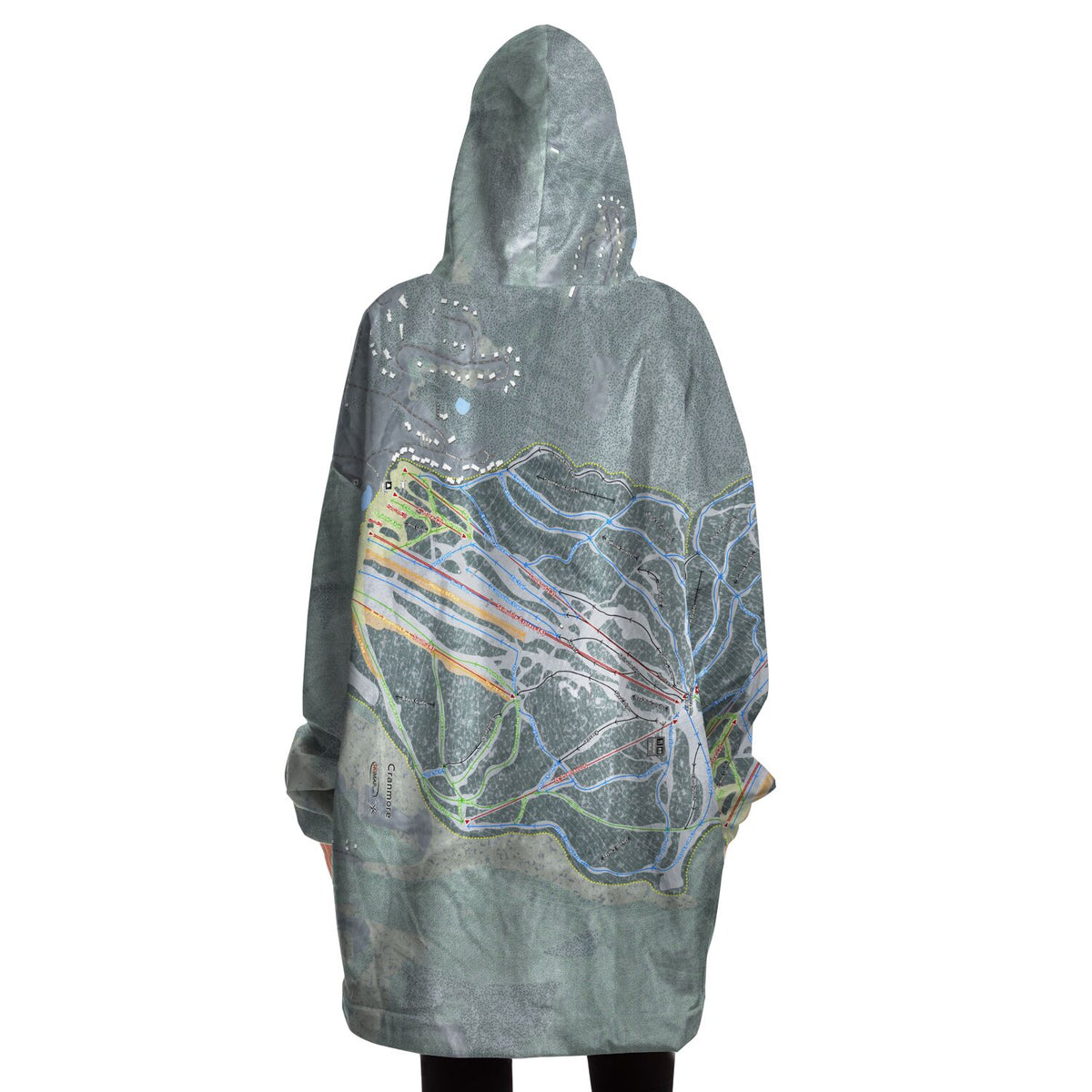 Cranmore Mountain, New Hampshire Ski Trail Map - Snug Hoodie