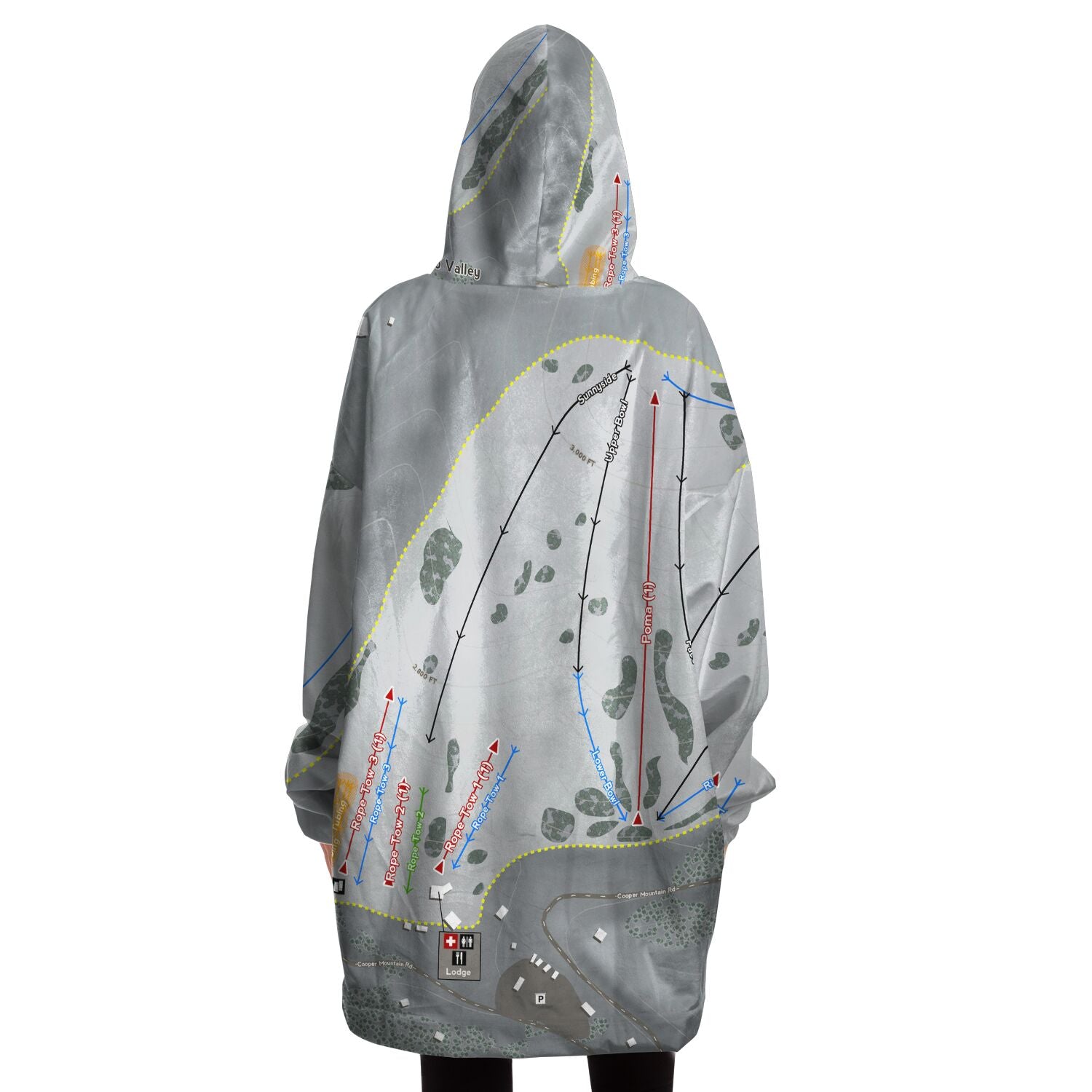 Echo Valley, Washington Ski Trail Map - Snug Hoodie