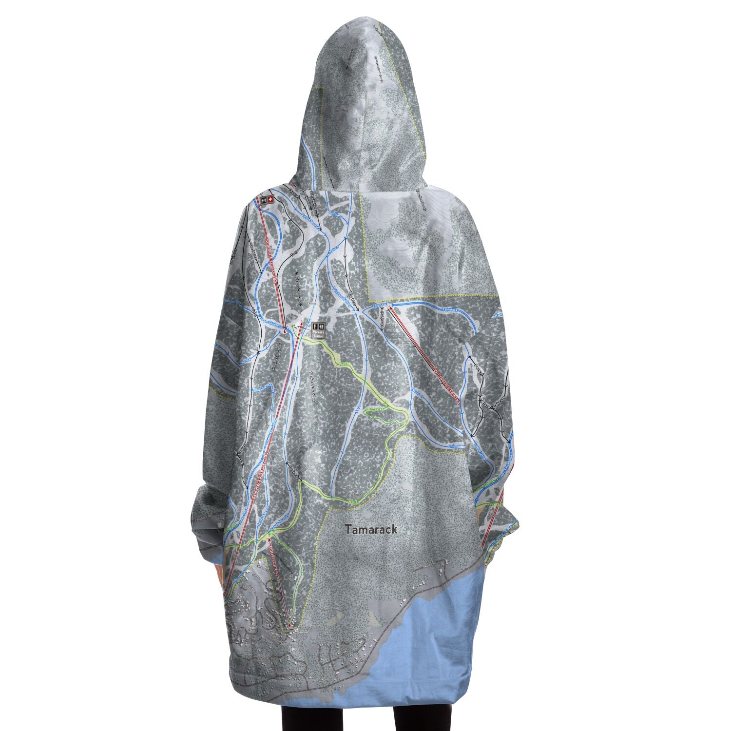 Tamarack, Idaho Ski Trail Map - Snug Hoodie