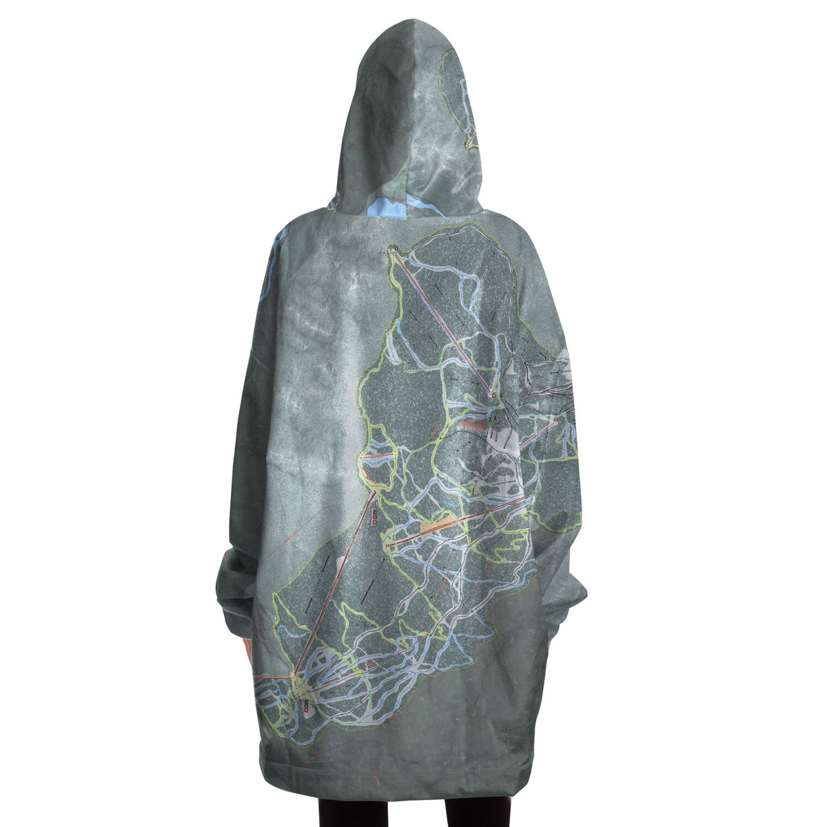 Revelstoke, British Columbia Ski Trail Map Snug Hoodie