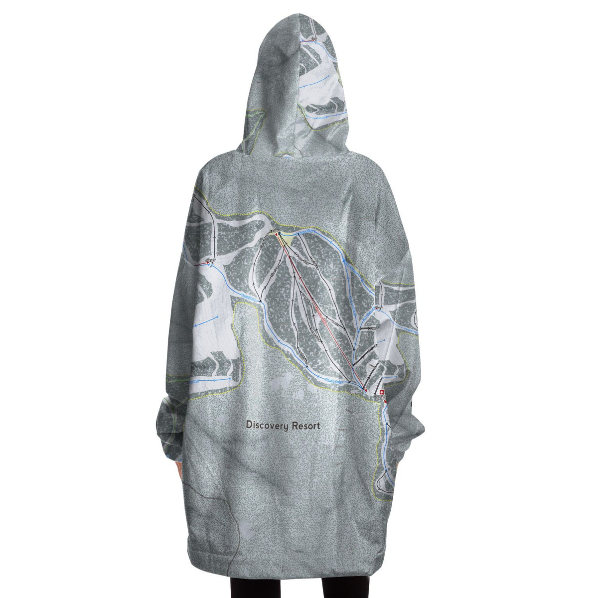 Discovery, Montana Ski Trail Map - Snug Hoodie