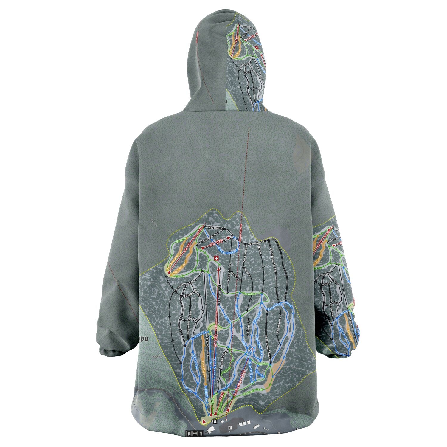 Sipapu, New Mexico Ski Trail Map - Snug Hoodie