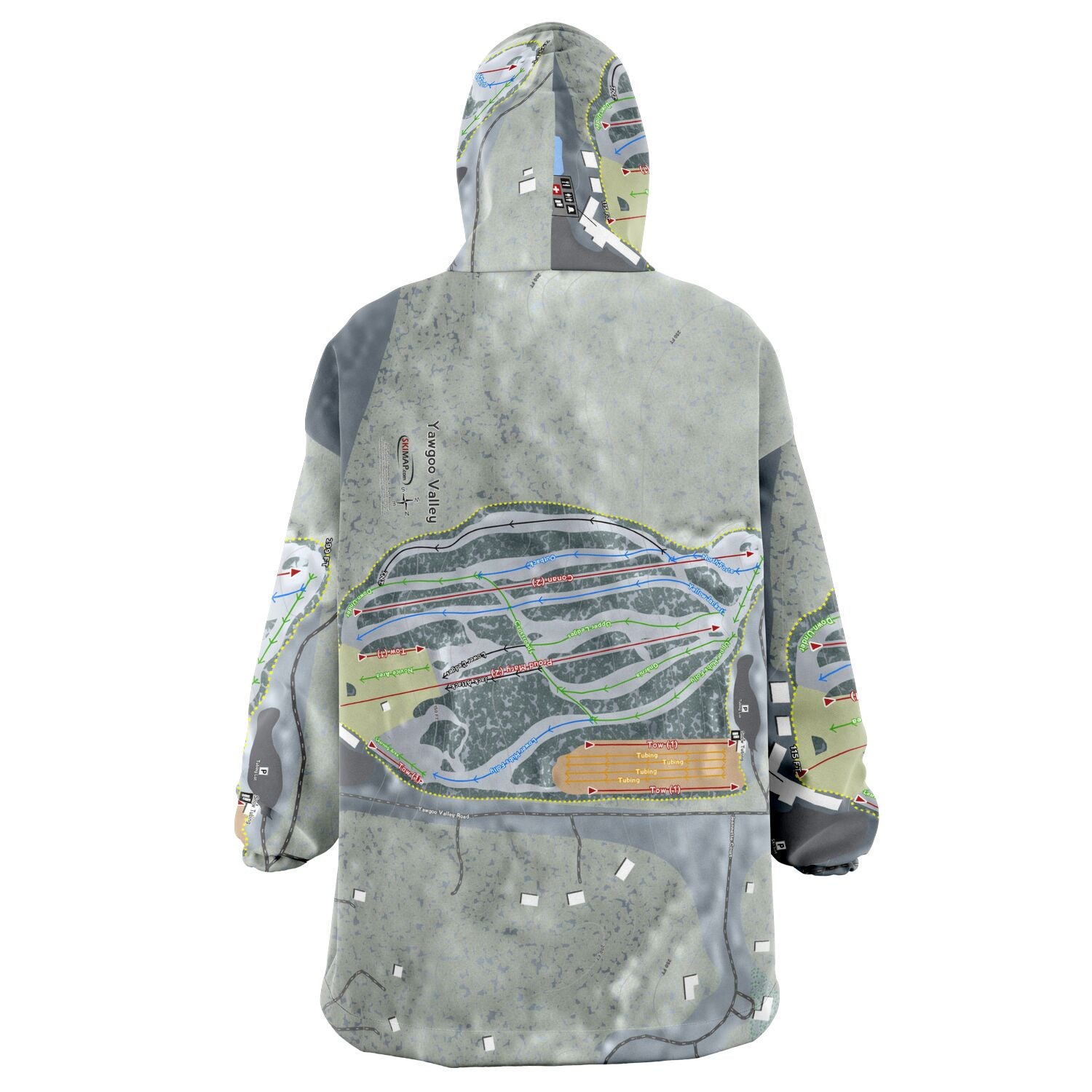 Yawgoo Valley, Rhode Island Ski Trail Map - Snug Hoodie