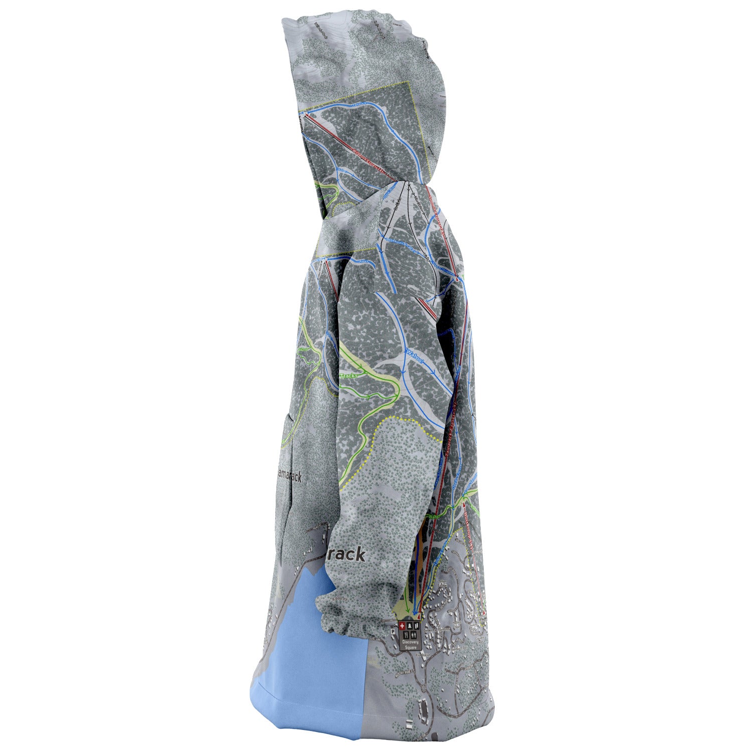 Tamarack, Idaho Ski Trail Map - Snug Hoodie