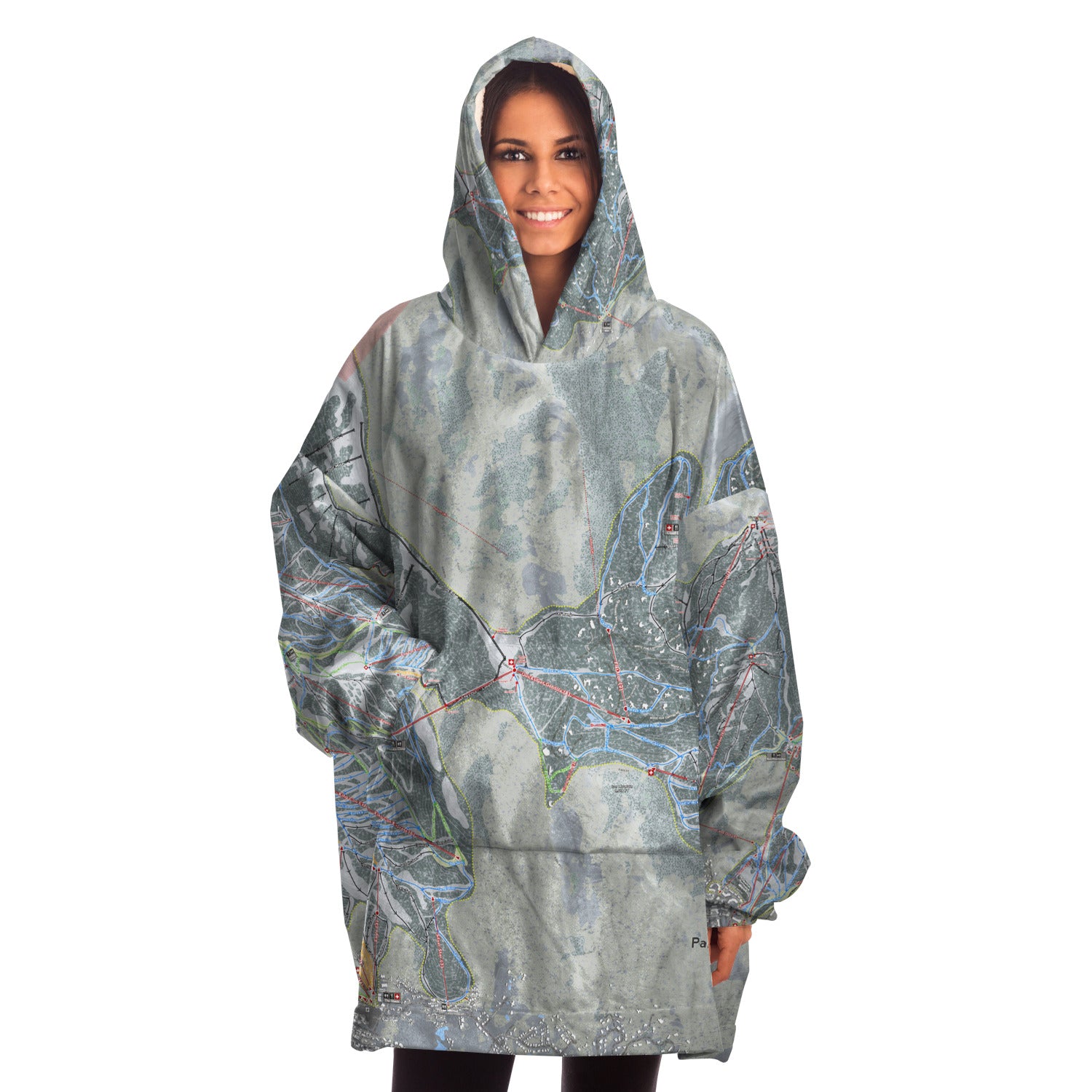 Park City, Utah Ski Trail Map - Snug Hoodie