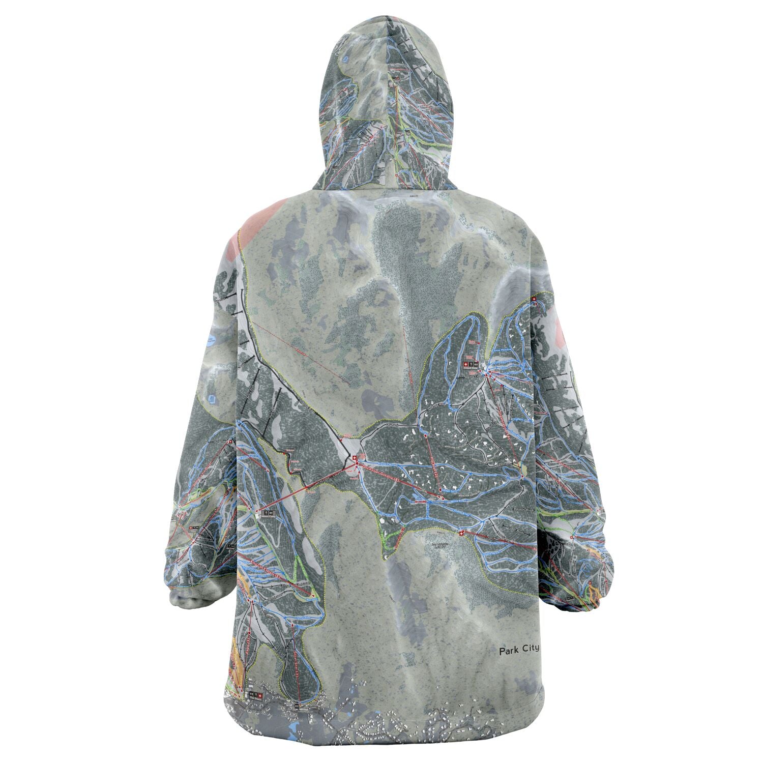 Park City, Utah Ski Trail Map - Snug Hoodie