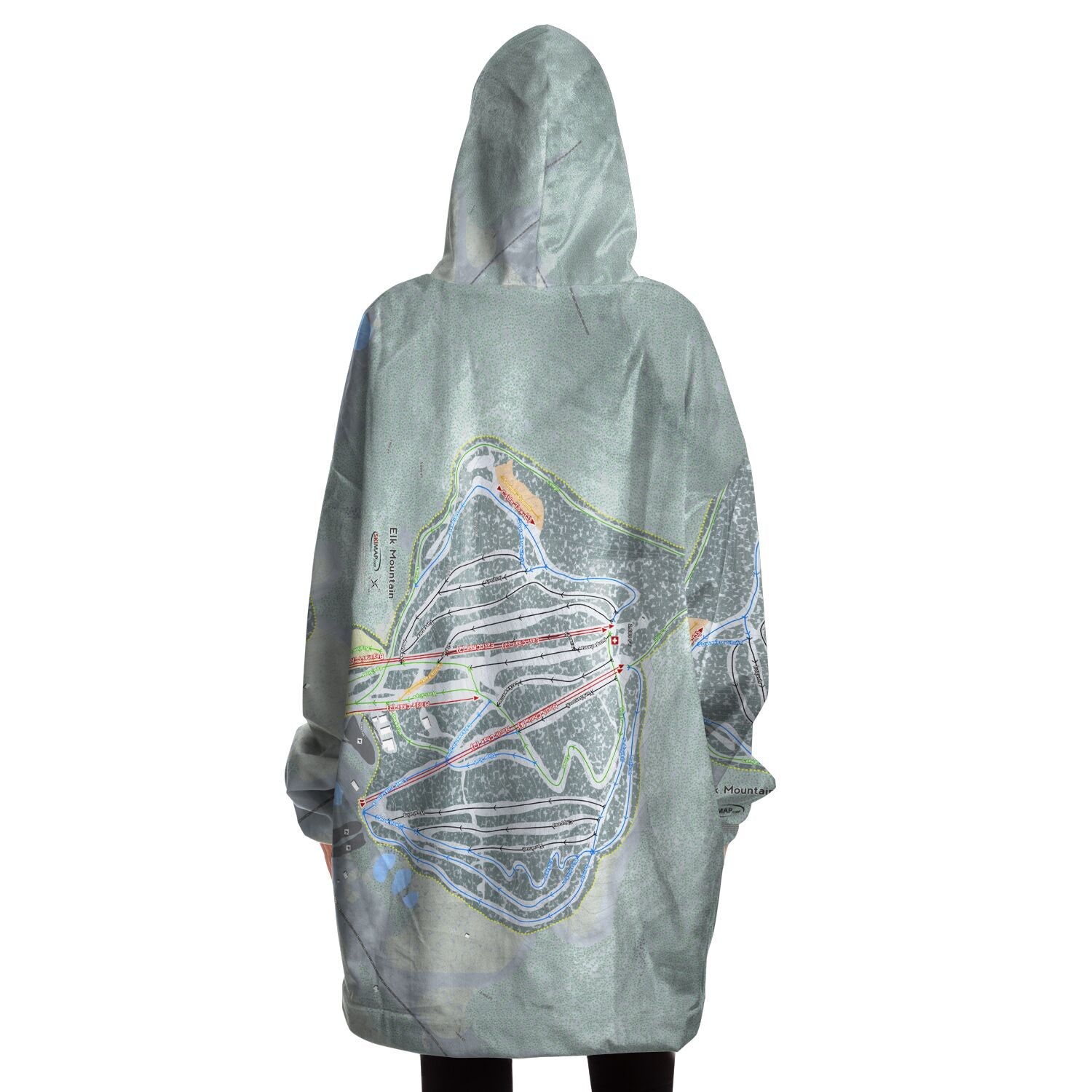 Elk Mountain, Pennsylvania Ski Trail Map - Snug Hoodie