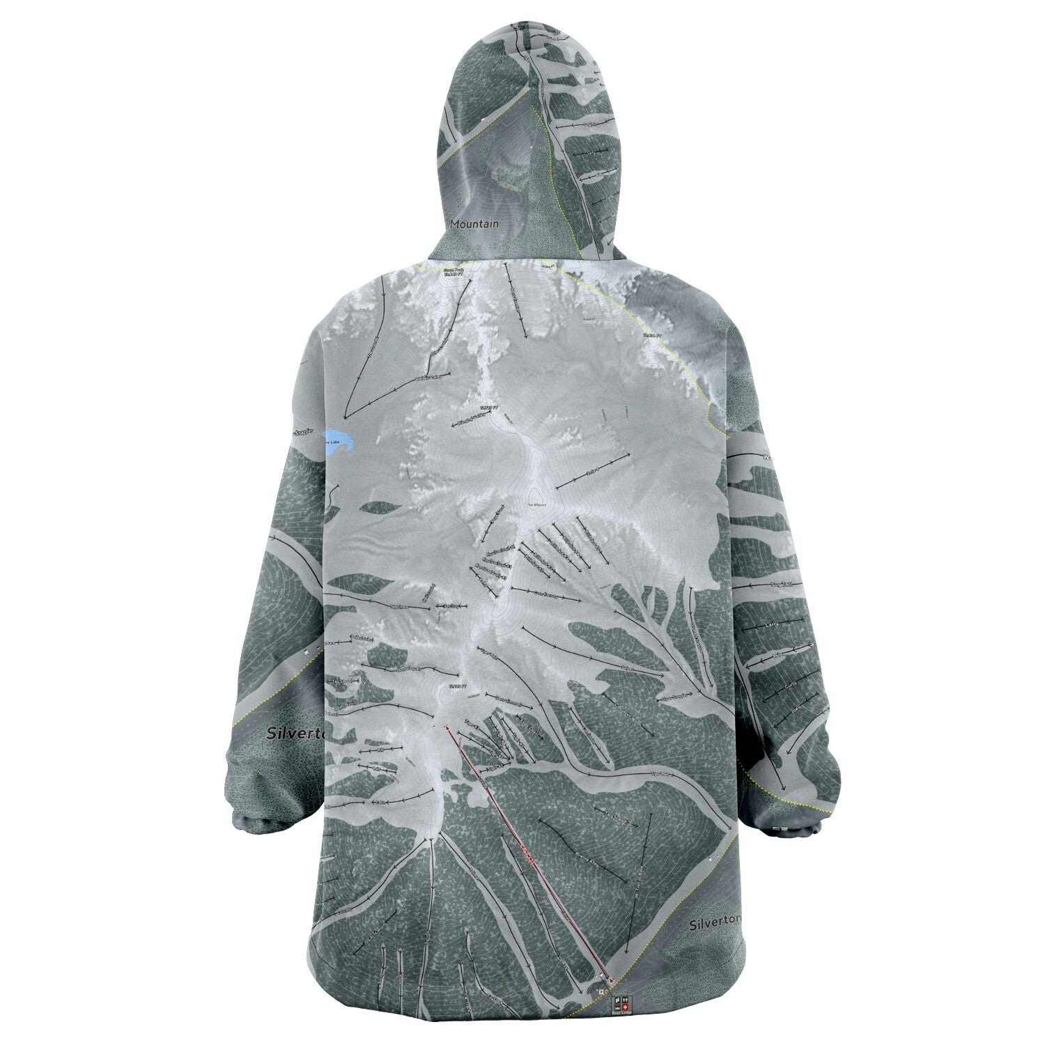 Silverton Mountain, Colorado Ski Trail Map - Snug Hoodie