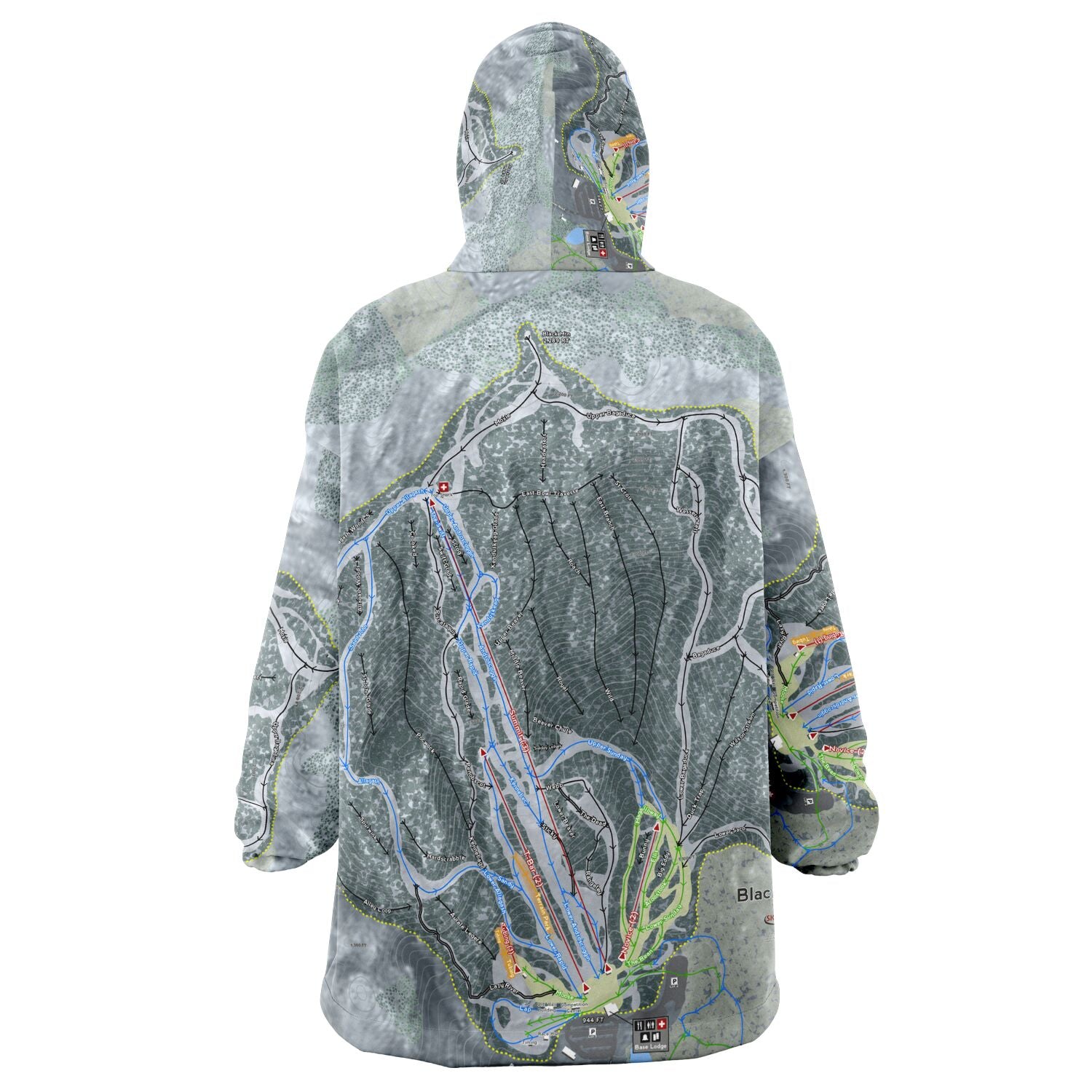 Black Mountain, Maine Ski Trail Map - Snug Hoodie