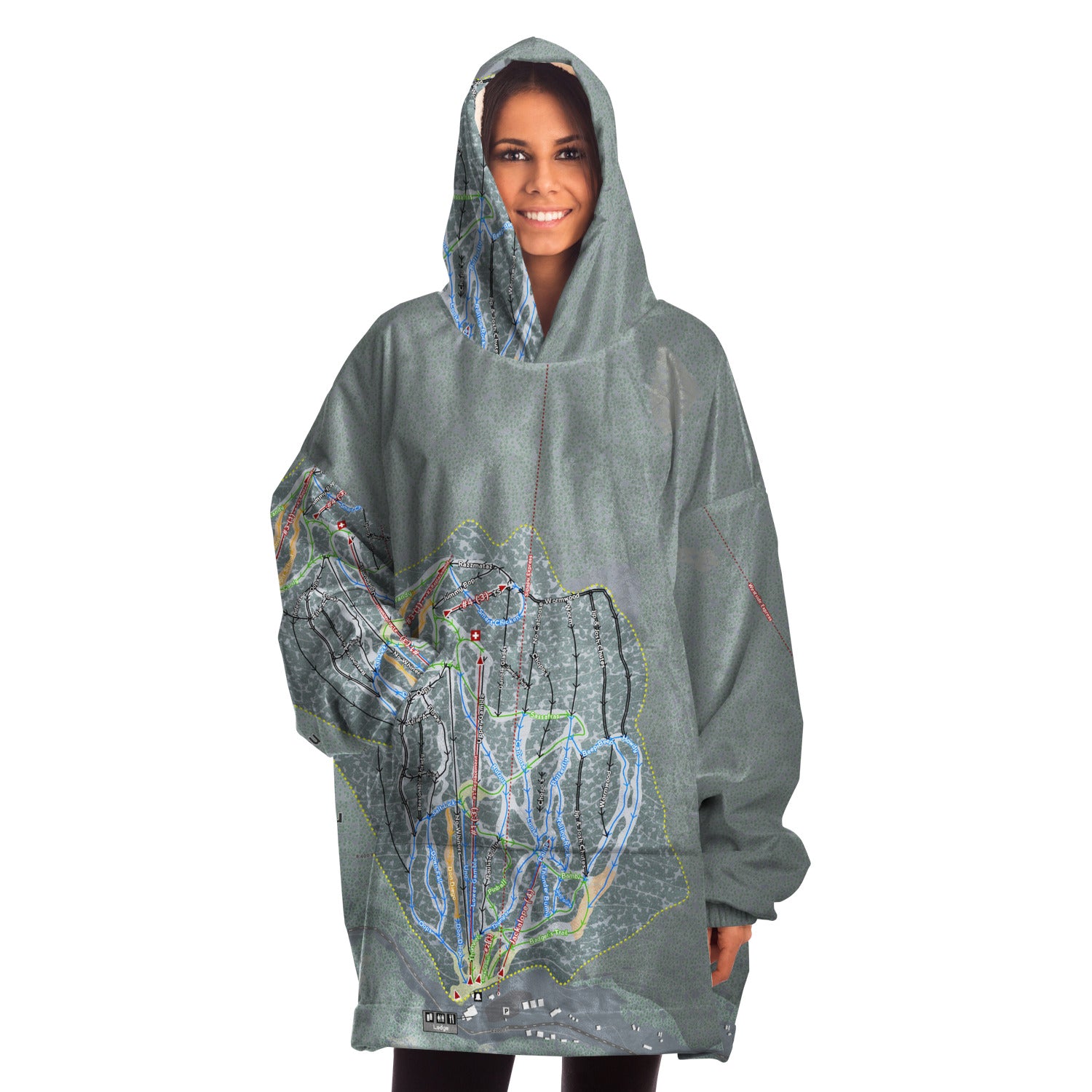 Sipapu, New Mexico Ski Trail Map - Snug Hoodie