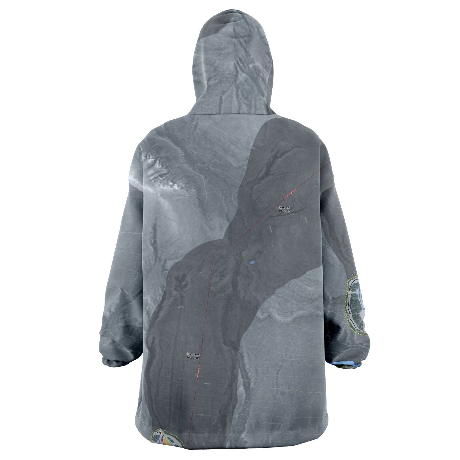 Skeetawk, Alaska Ski Trail Map Snug Hoodie