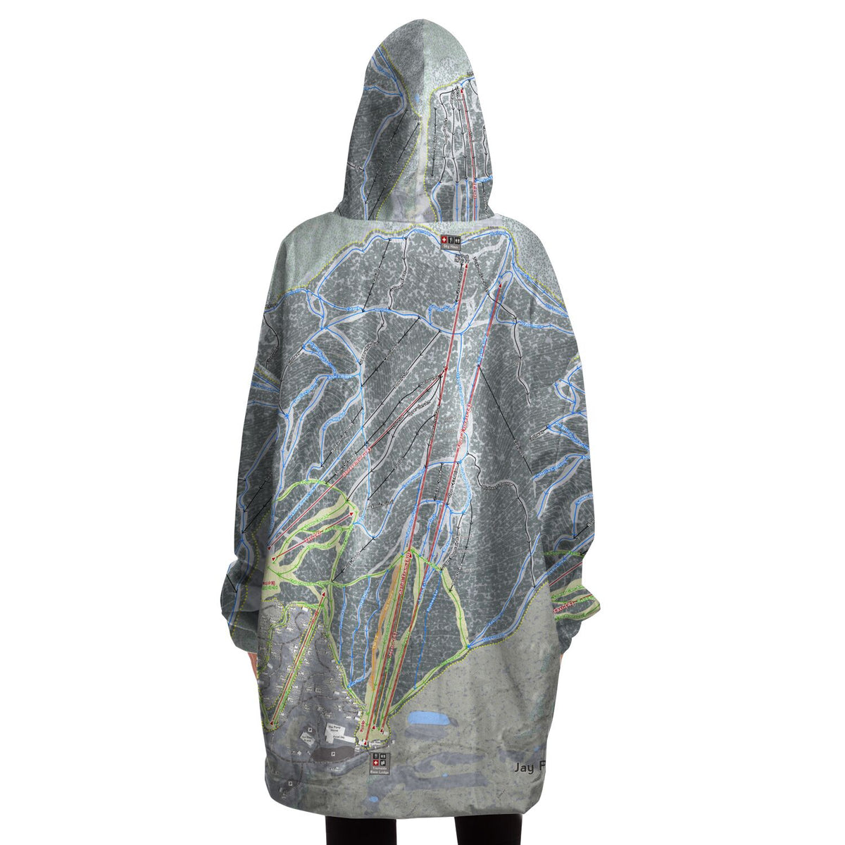 Jay Peak, Vermont Ski Trail Map - Snug Hoodie